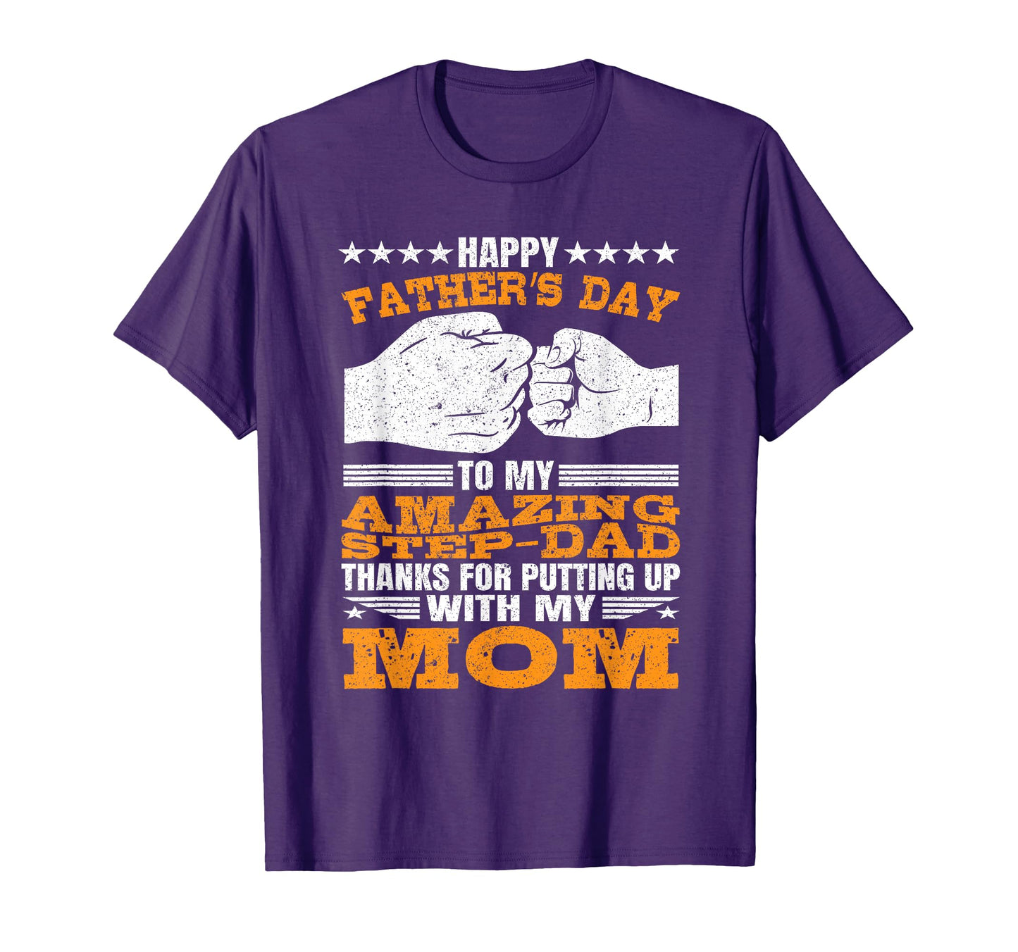 Step Dad Thanks Putting Up My Mom T-Shirt - Custom Art Print Unisex - T-Shirt, Sweatshirt, Hoodie