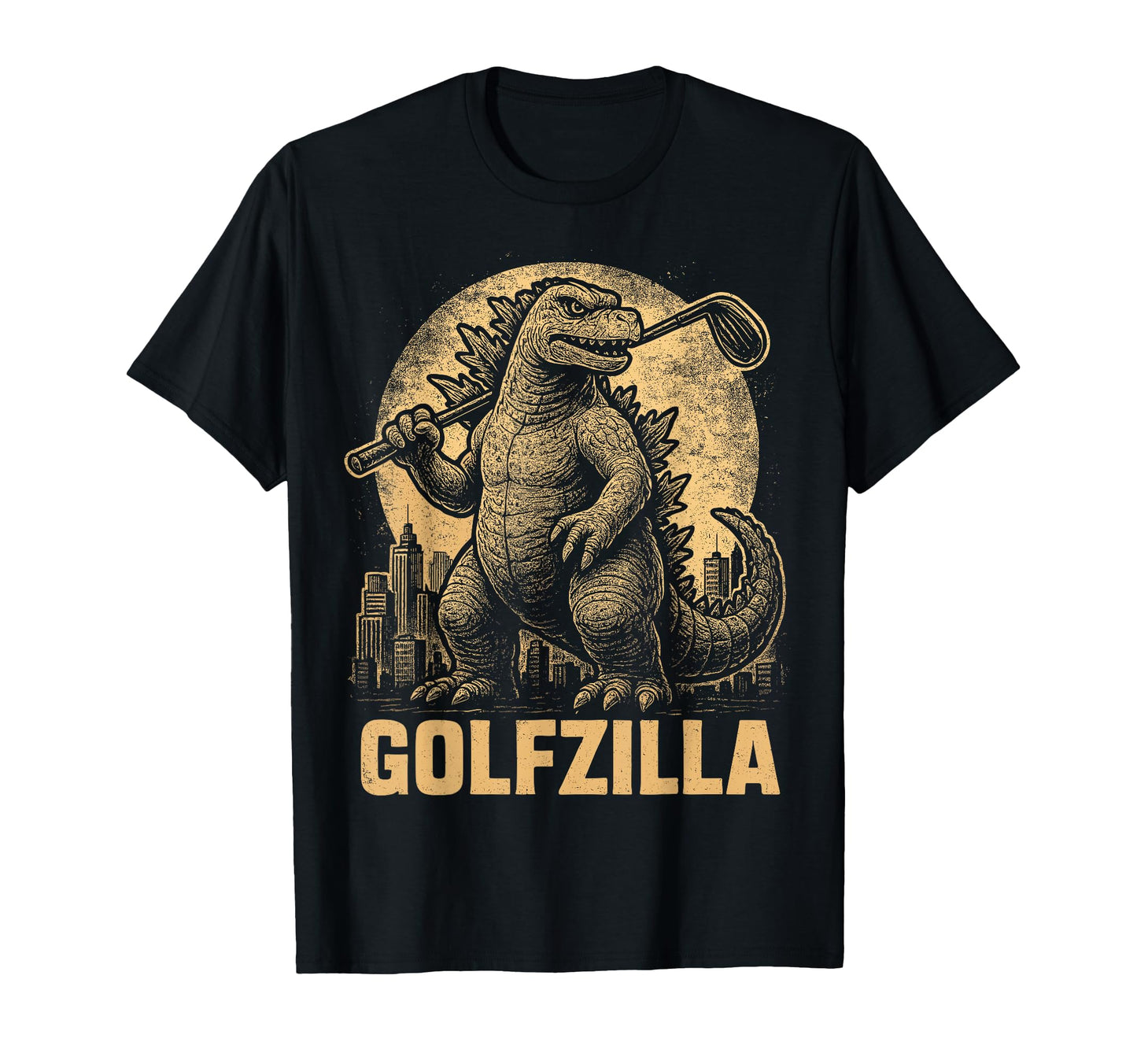 Funny Golfzilla Golf Player Golfer T-Shirt - Minimalist Print Men Women - T-Shirt, Sweatshirt, Hoodie
