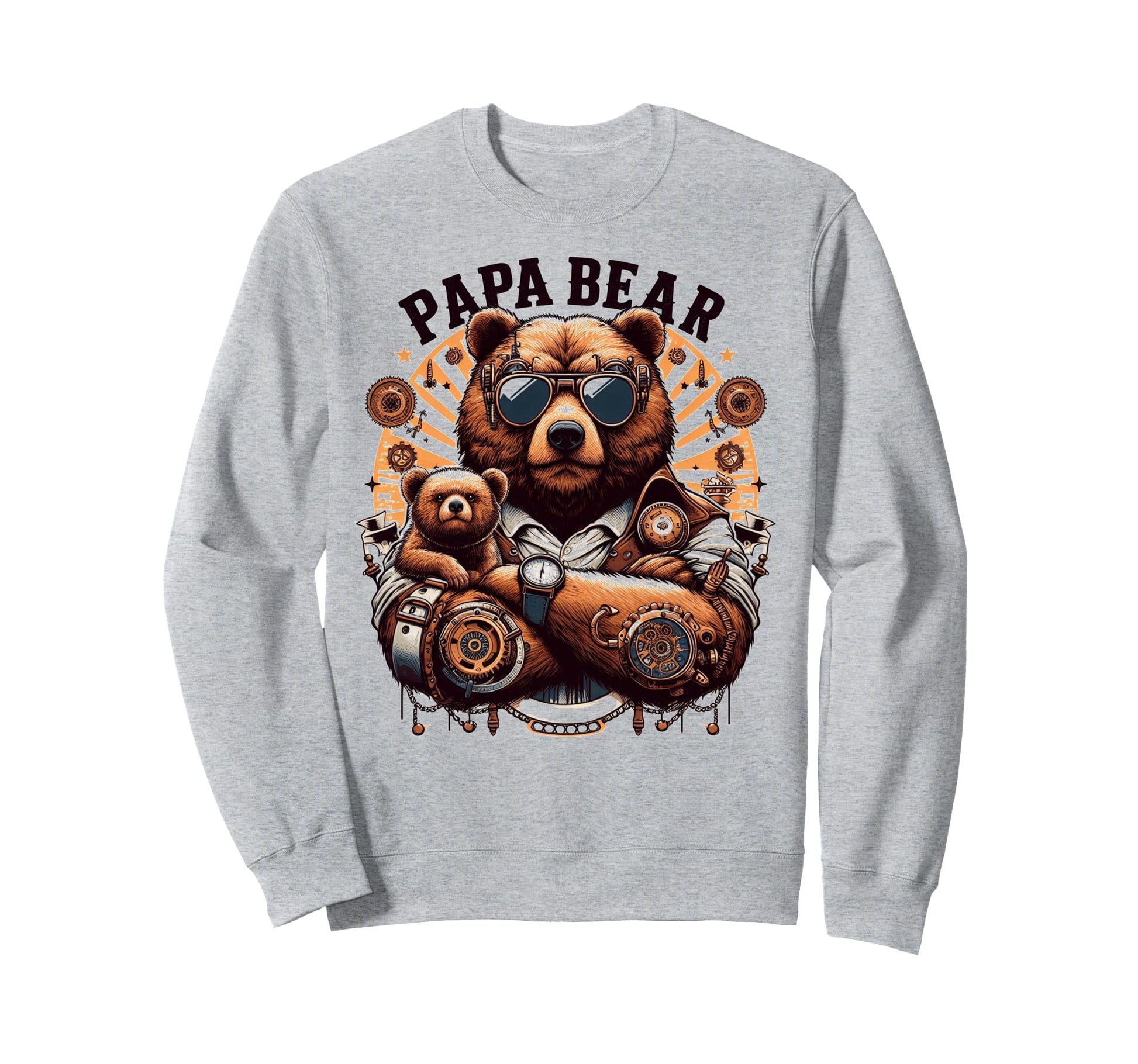 Papa Bear Funny Mechanic Bears Sweatshirt - Aesthetic Graphic Unisex - T-Shirt, Sweatshirt, Hoodie