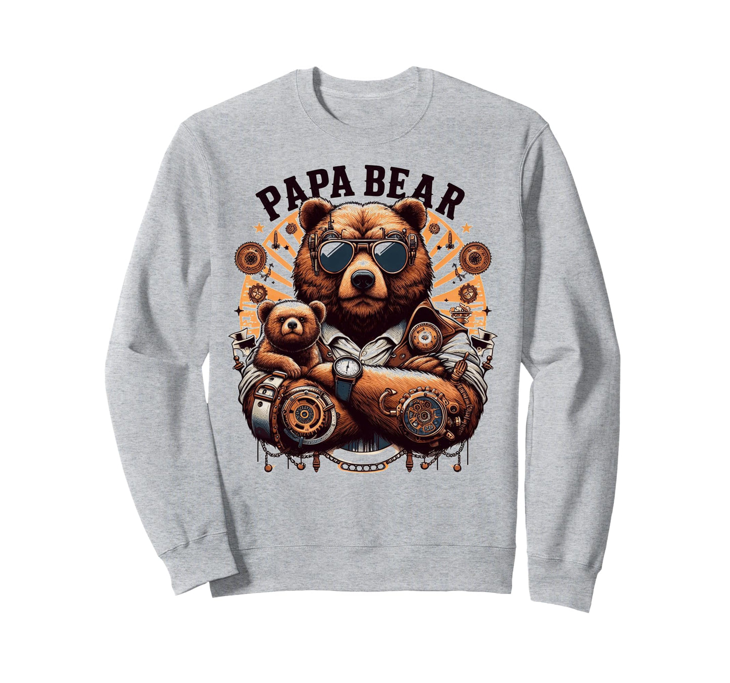 Papa Bear Funny Mechanic Bears Sweatshirt - Aesthetic Graphic Men Women - T-Shirt, Sweatshirt, Hoodie