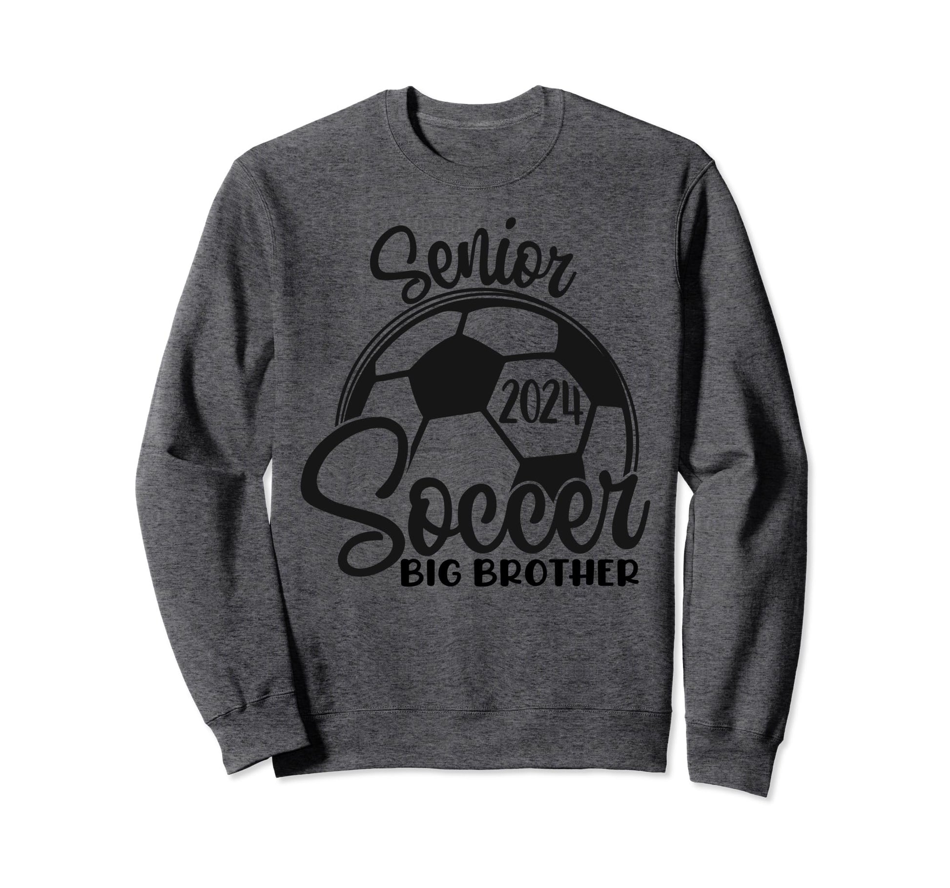 Senior Soccer Big Brother 2024 Class Sweatshirt - Minimalist Print Unisex - T-Shirt, Sweatshirt, Hoodie