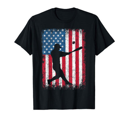 American Flag Baseball Flag Dad Mom T-Shirt - Graphic Print Unisex - T-Shirt, Sweatshirt, Hoodie