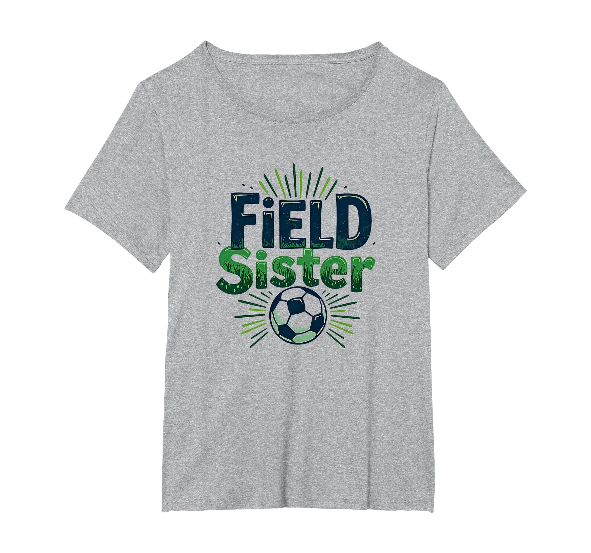 Field Sister Soccer Sibling Pride T-Shirt - Aesthetic Graphic for Adults - T-Shirt, Sweatshirt, Hoodie