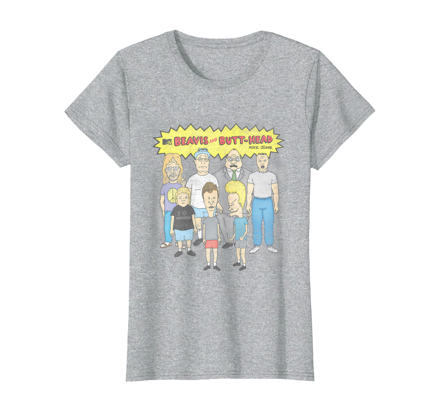 Beavis And Butt Head Group Shot T-Shirt - Graphic Print for Adults - T-Shirt, Sweatshirt, Hoodie