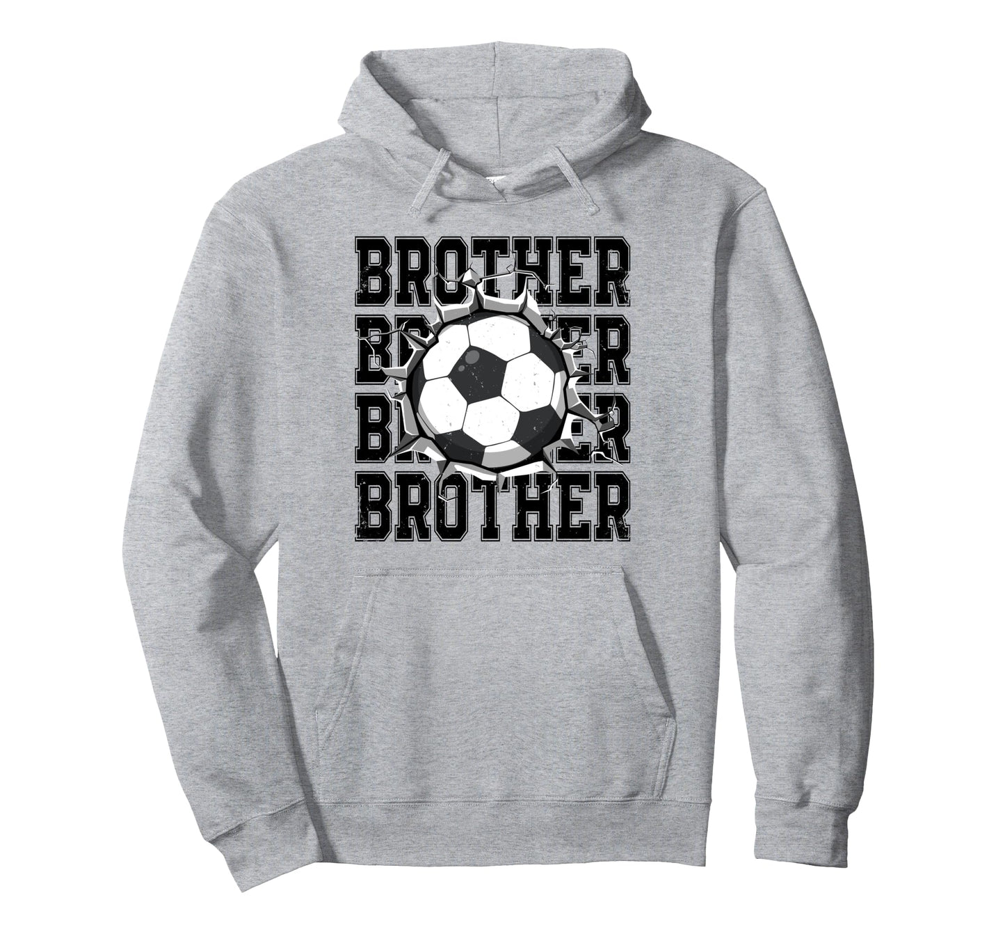 Soccer Brother Cracked Wall Family Hoodie - Trendy Graphic Men Women - T-Shirt, Sweatshirt, Hoodie
