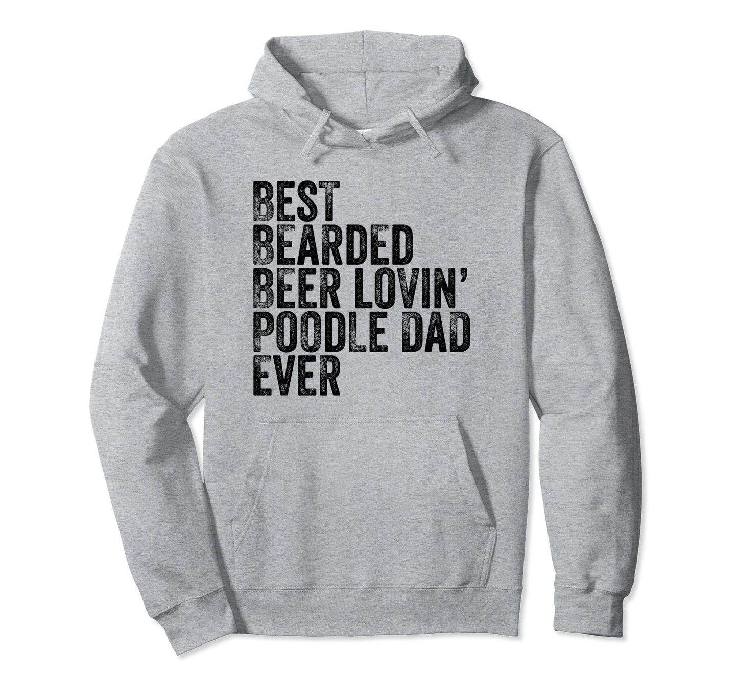 Bearded Dad Beer Poodle Lover Funny Dog Dad Hoodie - Graphic Print Unisex - T-Shirt, Sweatshirt, Hoodie