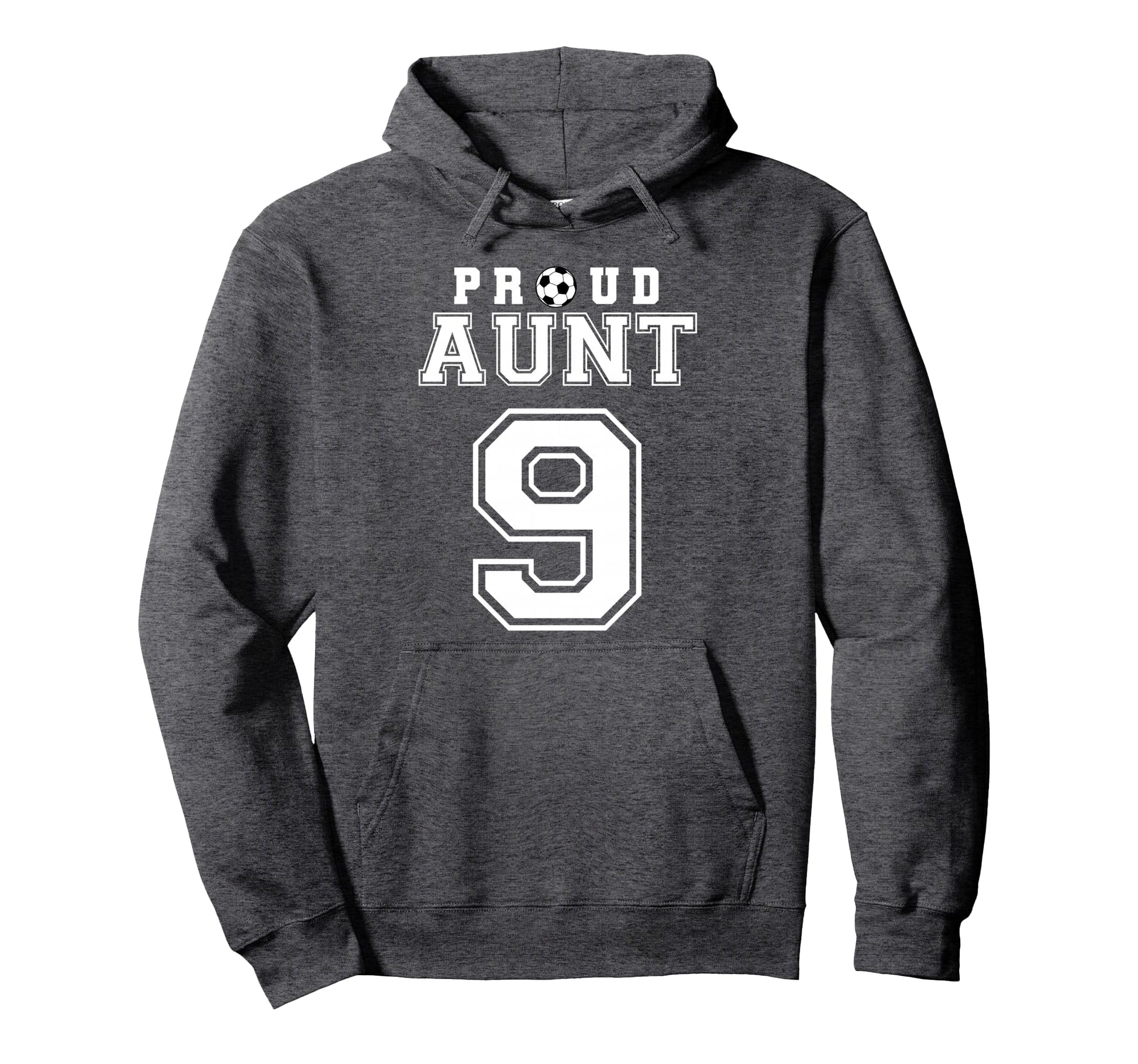 Number 9 Custom Proud Soccer Futbol Hoodie - Novelty Apparel for Adults - T-Shirt, Sweatshirt, Hoodie