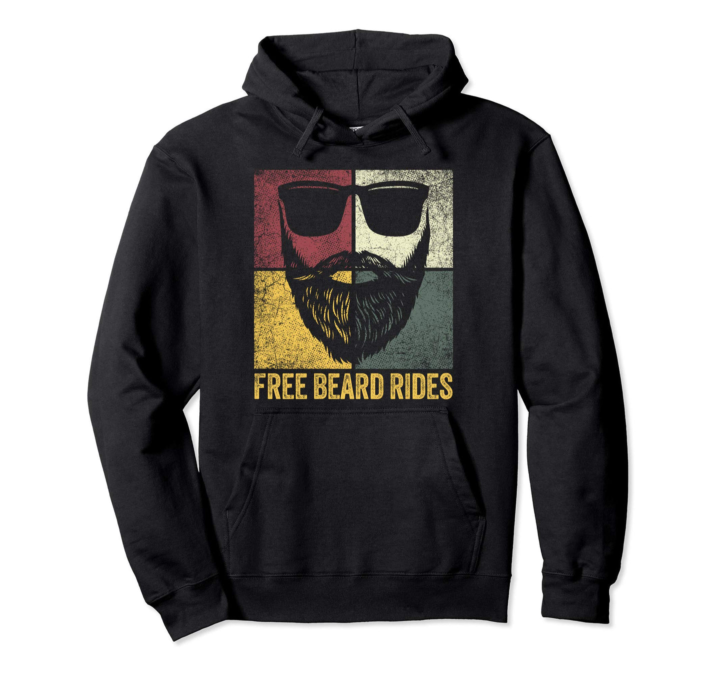 Fathers Day Gift Free Beard Rides Husband Hoodie - Novelty Apparel Unisex - T-Shirt, Sweatshirt, Hoodie
