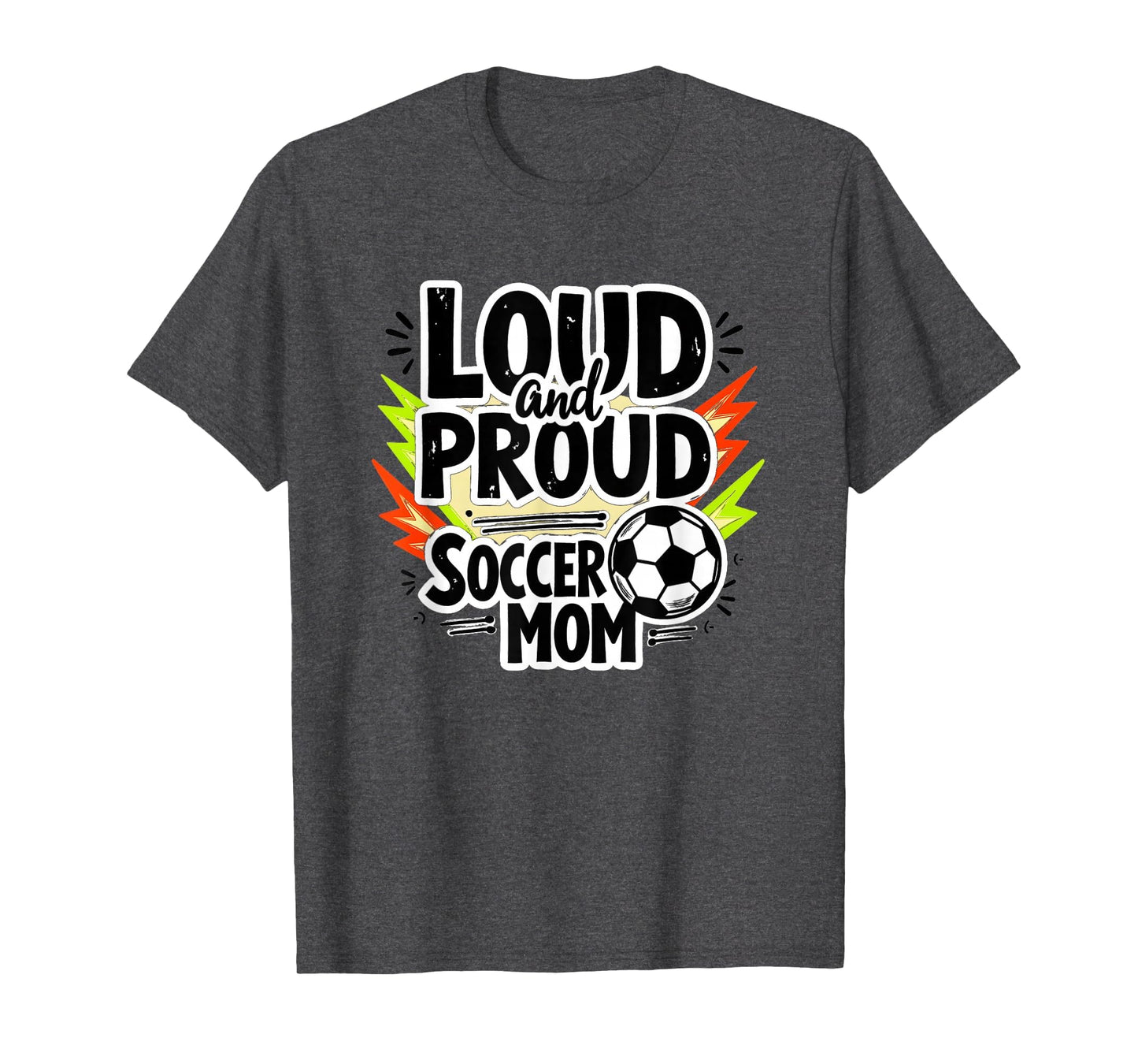 Loud And Proud Soccer Mom Dark Sweatshirt - Minimalist Print for Adults - T-Shirt, Sweatshirt, Hoodie