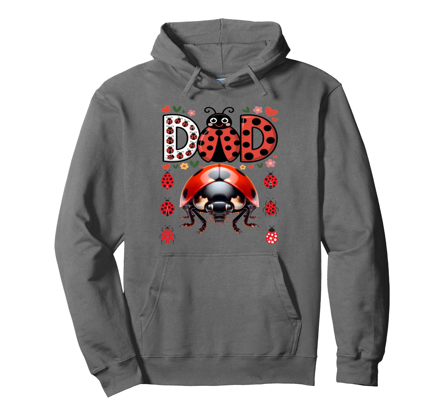 Ladybug Daddy Birthday Dad Hoodie - Graphic Print Unisex - T-Shirt, Sweatshirt, Hoodie