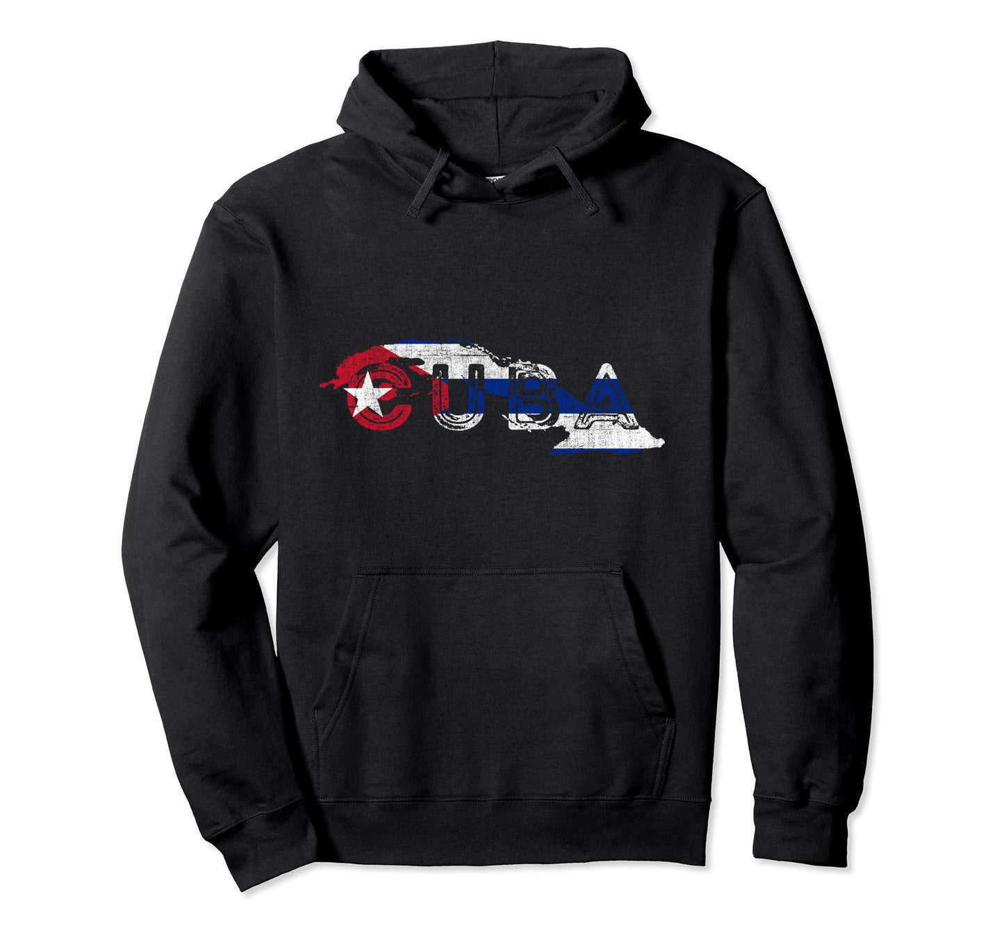 Cuban Map And Flag Souvenir Hoodie - Casual Everyday Wear Unisex - T-Shirt, Sweatshirt, Hoodie