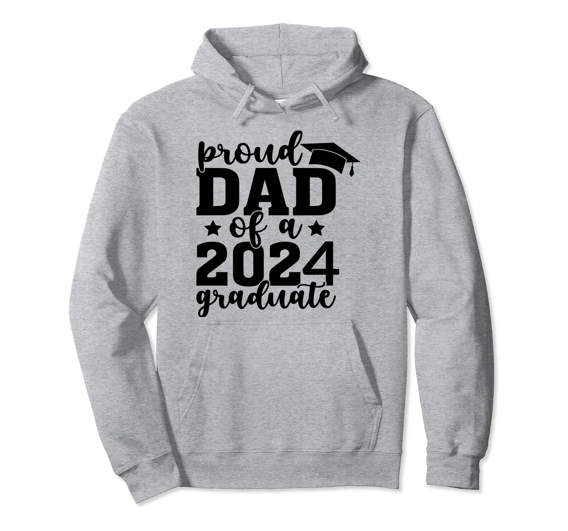 Proud Dad Class 2024 Graduate Senior Hoodie - Novelty Apparel Unisex - T-Shirt, Sweatshirt, Hoodie