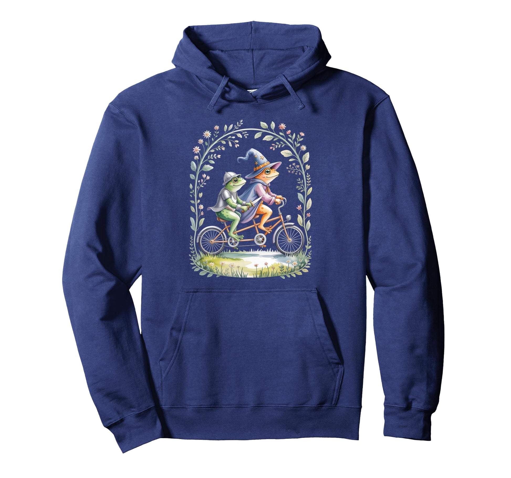 Bicycle Charm Frog Tandem Cycling Hoodie - Novelty Apparel Men Women - T-Shirt, Sweatshirt, Hoodie
