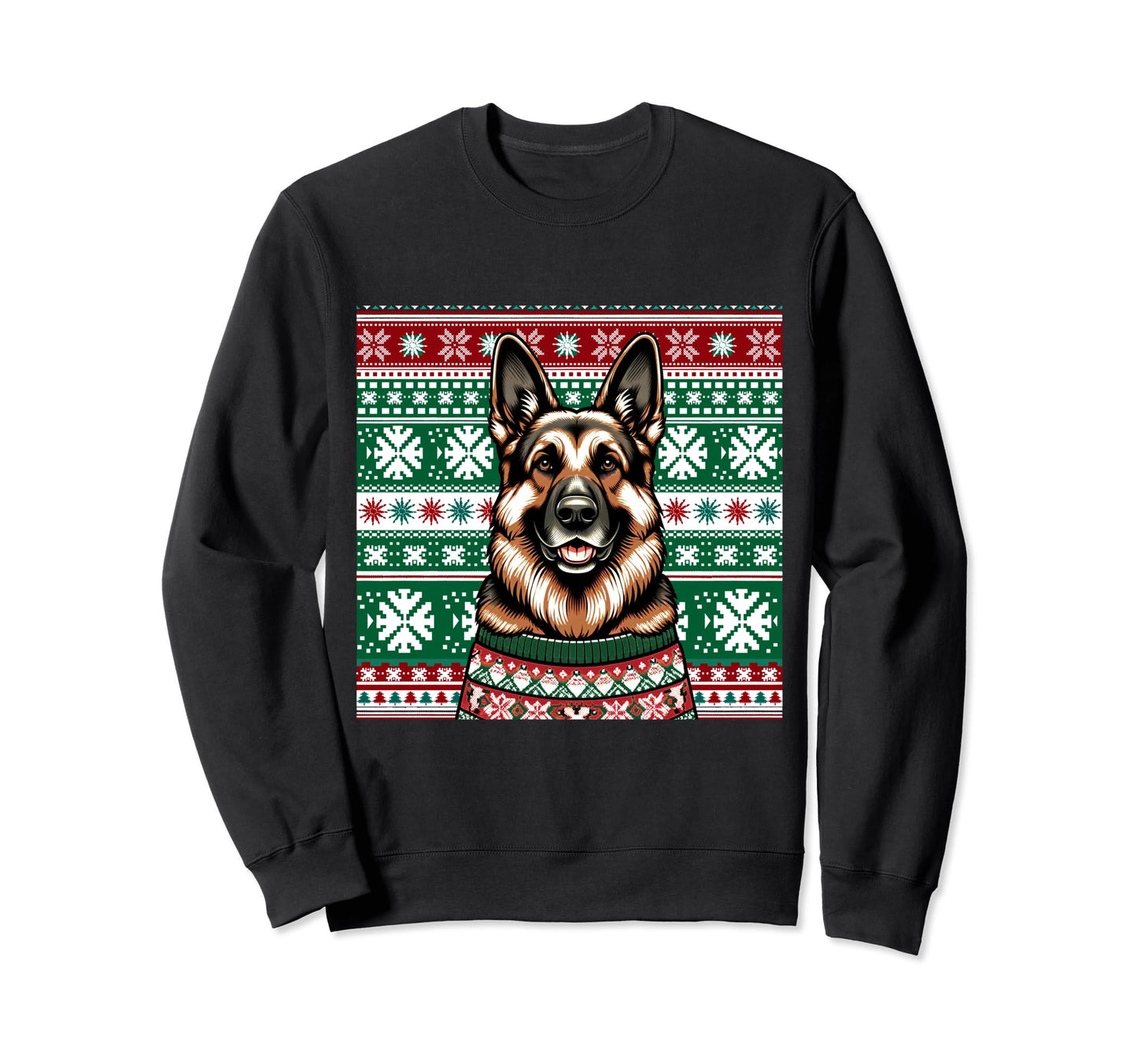 Ugly German Shepherd Face Sweatshirt - Fun Novelty Design Men Women - T-Shirt, Sweatshirt, Hoodie
