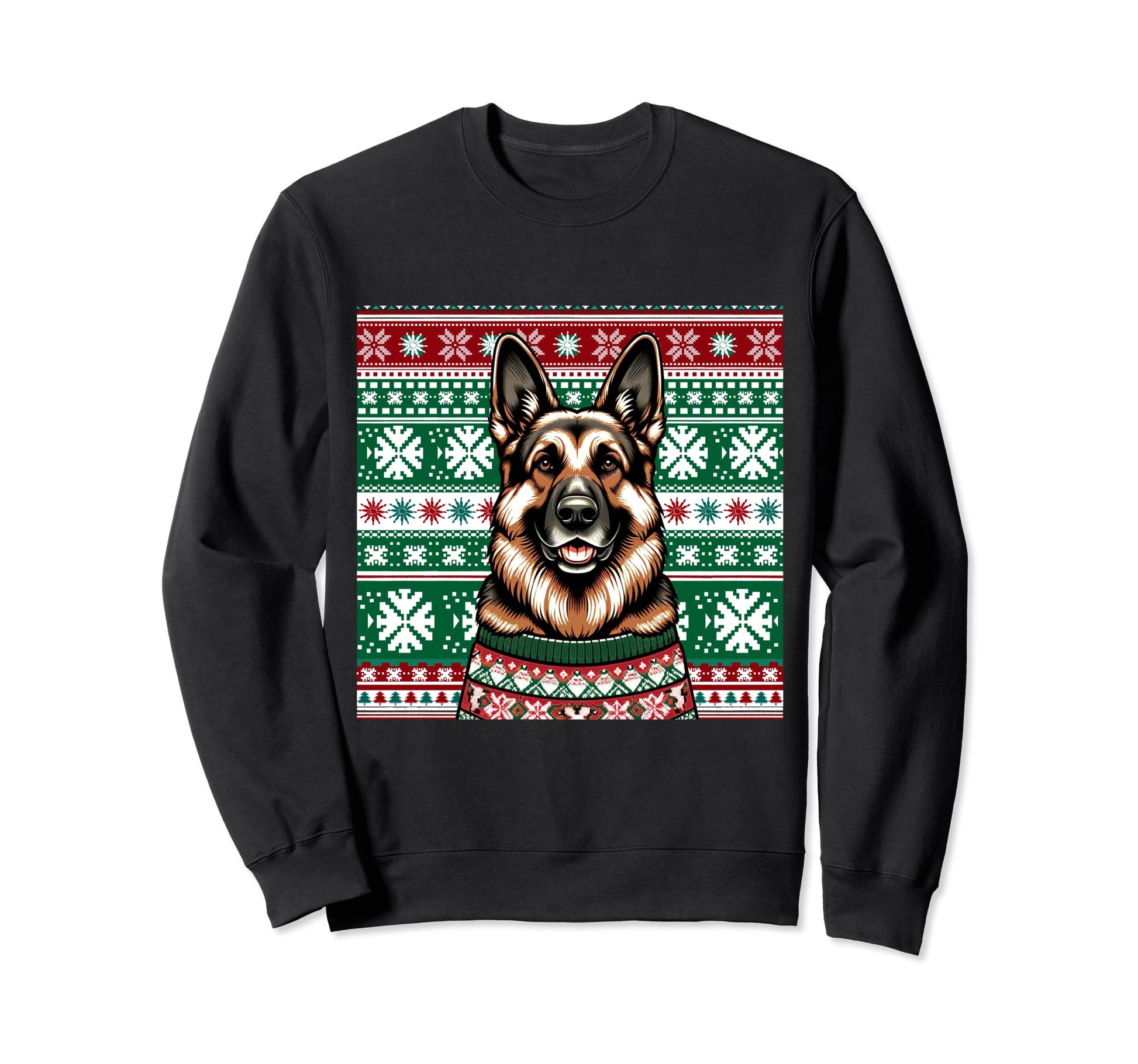 Ugly German Shepherd Face Sweatshirt - Fun Novelty Design Men Women - T-Shirt, Sweatshirt, Hoodie