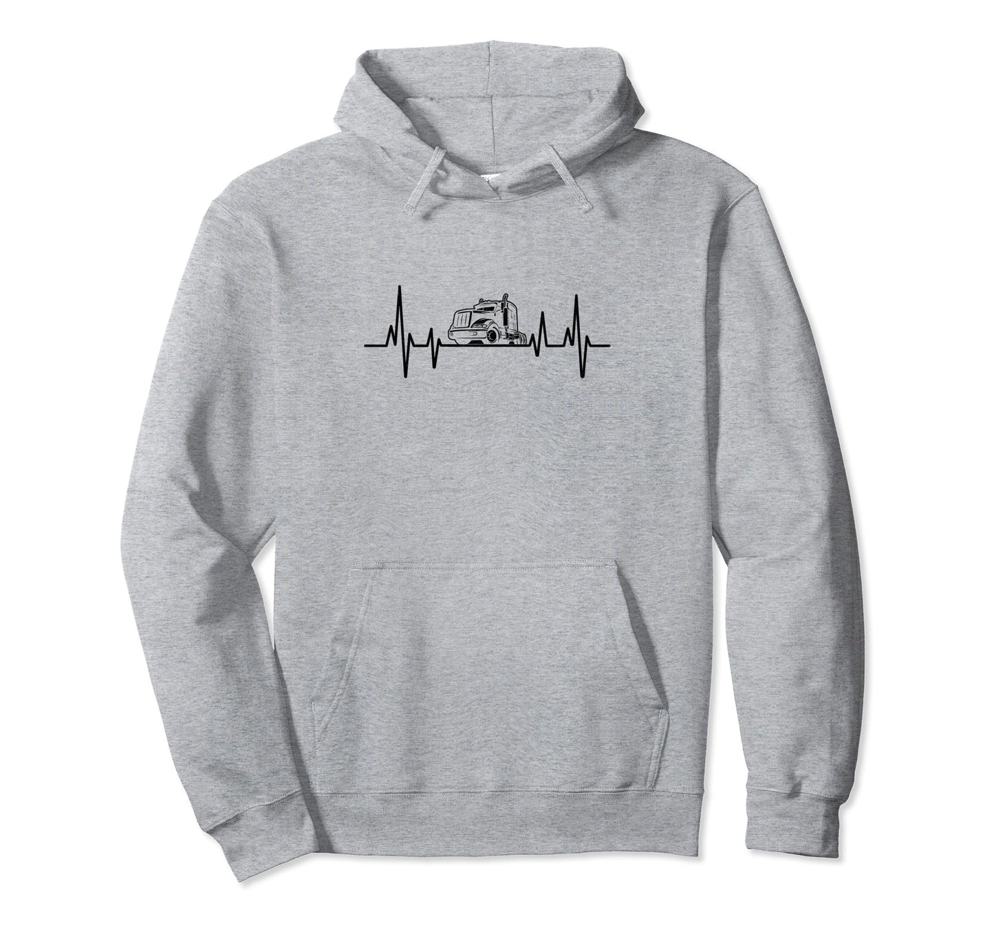 Trucker Heartbeat Driving Dad Trucker Hoodie - Aesthetic Graphic Unisex - T-Shirt, Sweatshirt, Hoodie