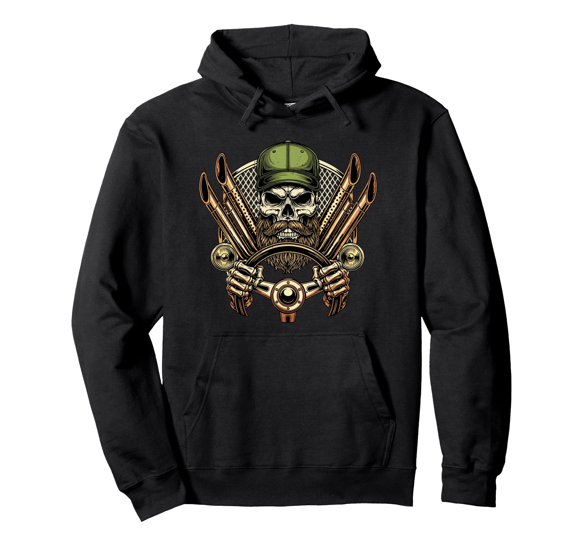Trucker Skull Driver Trucker Dad Hoodie - Aesthetic Graphic Men Women - T-Shirt, Sweatshirt, Hoodie