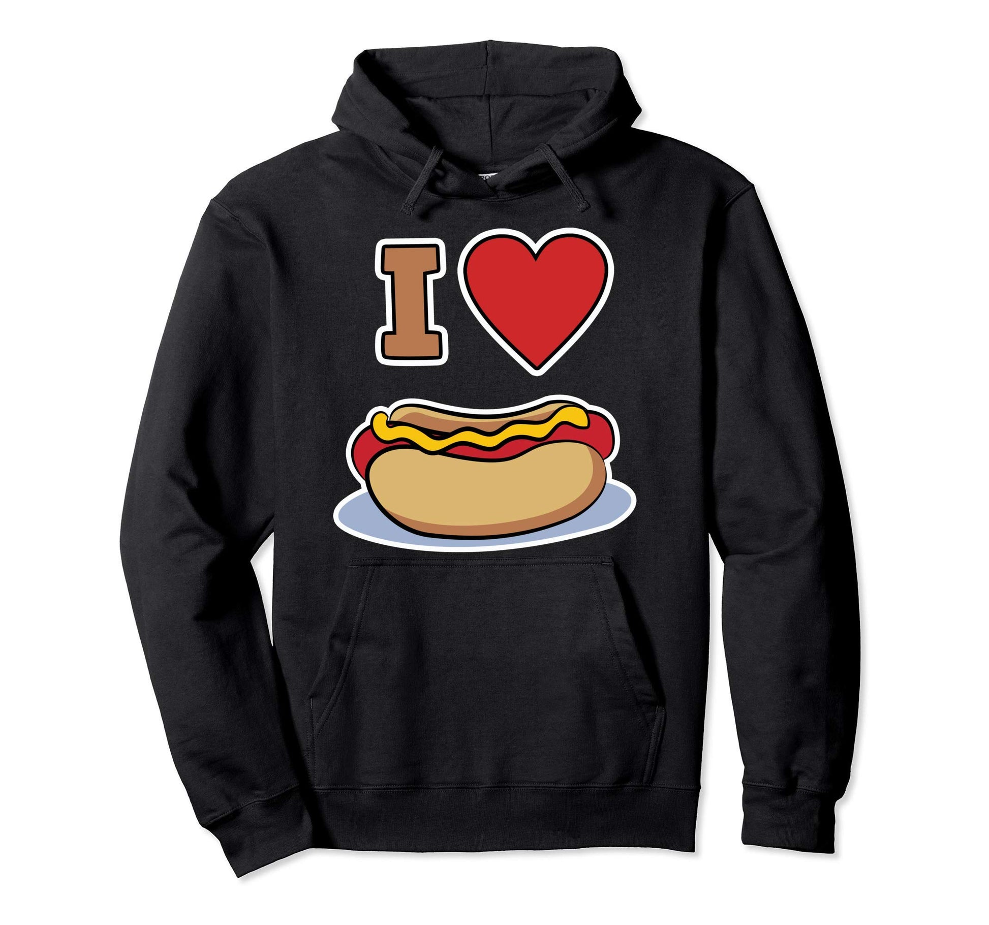Hot Dog And I Love Hot Dog Hoodie - Streetwear Style for Adults - T-Shirt, Sweatshirt, Hoodie