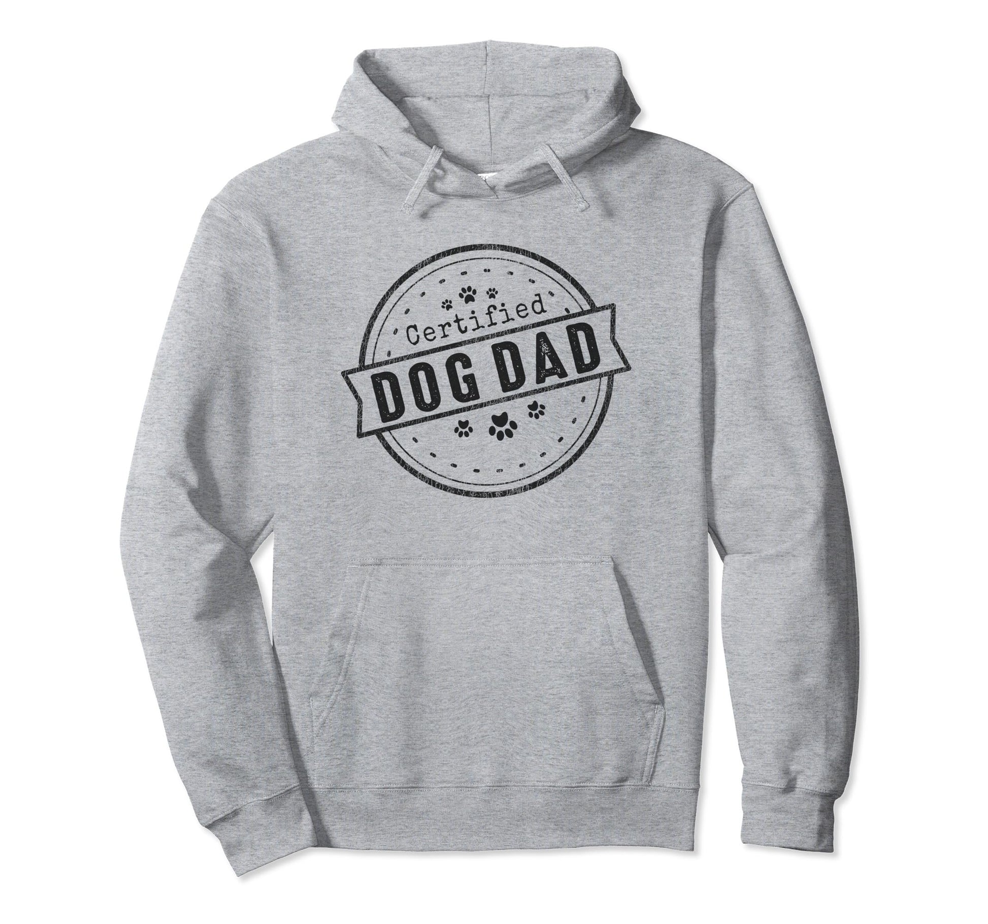 Dog Dad Gifts Certified Dog Dad Hoodie - Minimalist Print Unisex - T-Shirt, Sweatshirt, Hoodie