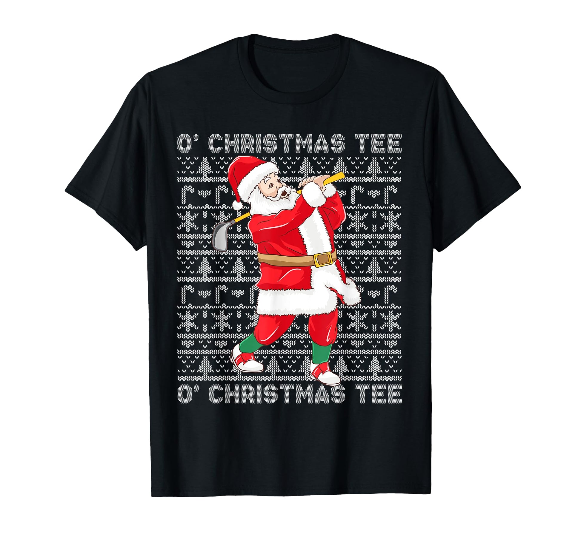 Golf Santa Claus O Golf Golfer Humour T-Shirt - Unique Graphic Men Women - T-Shirt, Sweatshirt, Hoodie