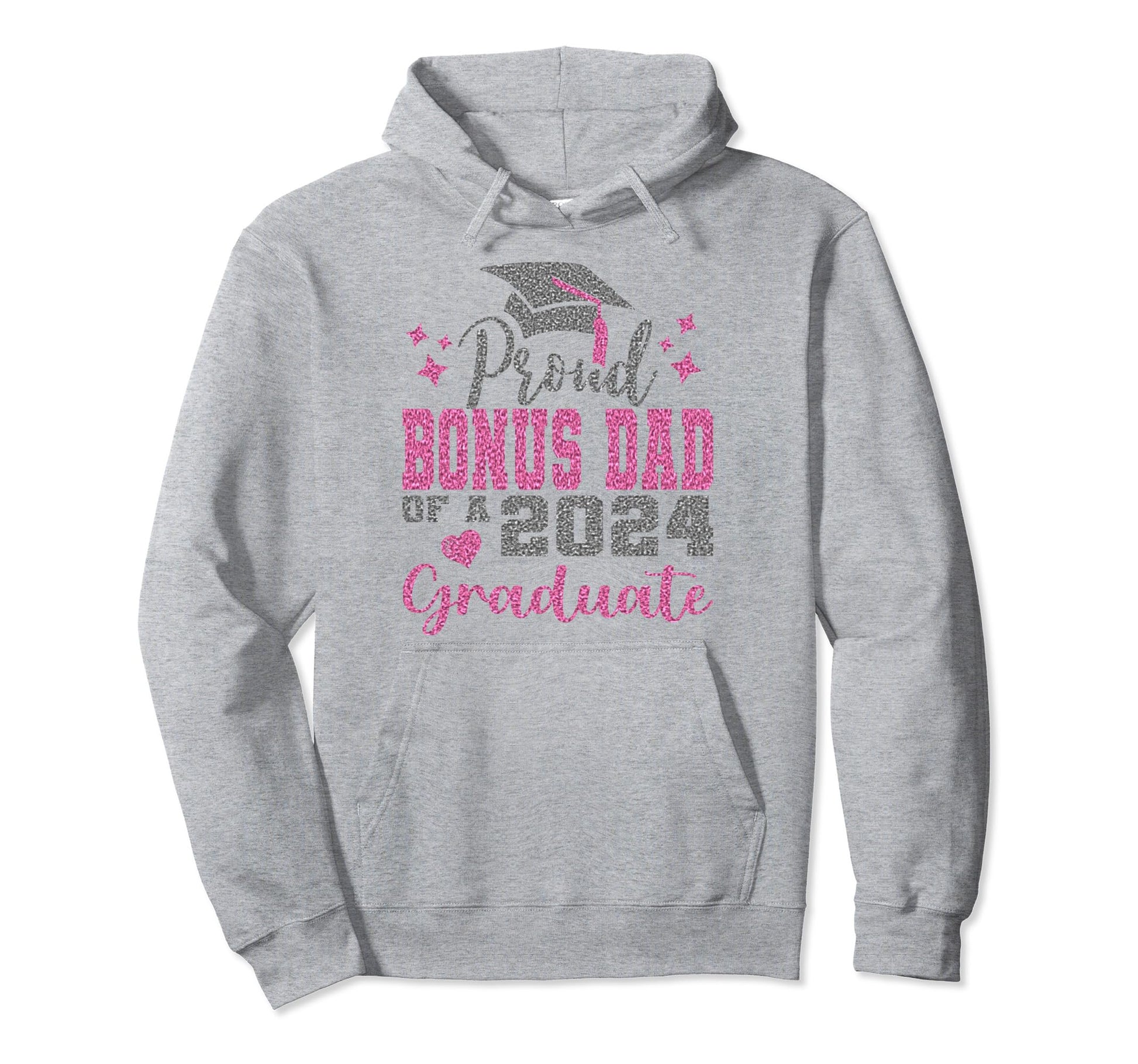 Super Proud Bonus Dad 2024 Graduate Awesome Hoodie - Graphic Print Unisex - T-Shirt, Sweatshirt, Hoodie