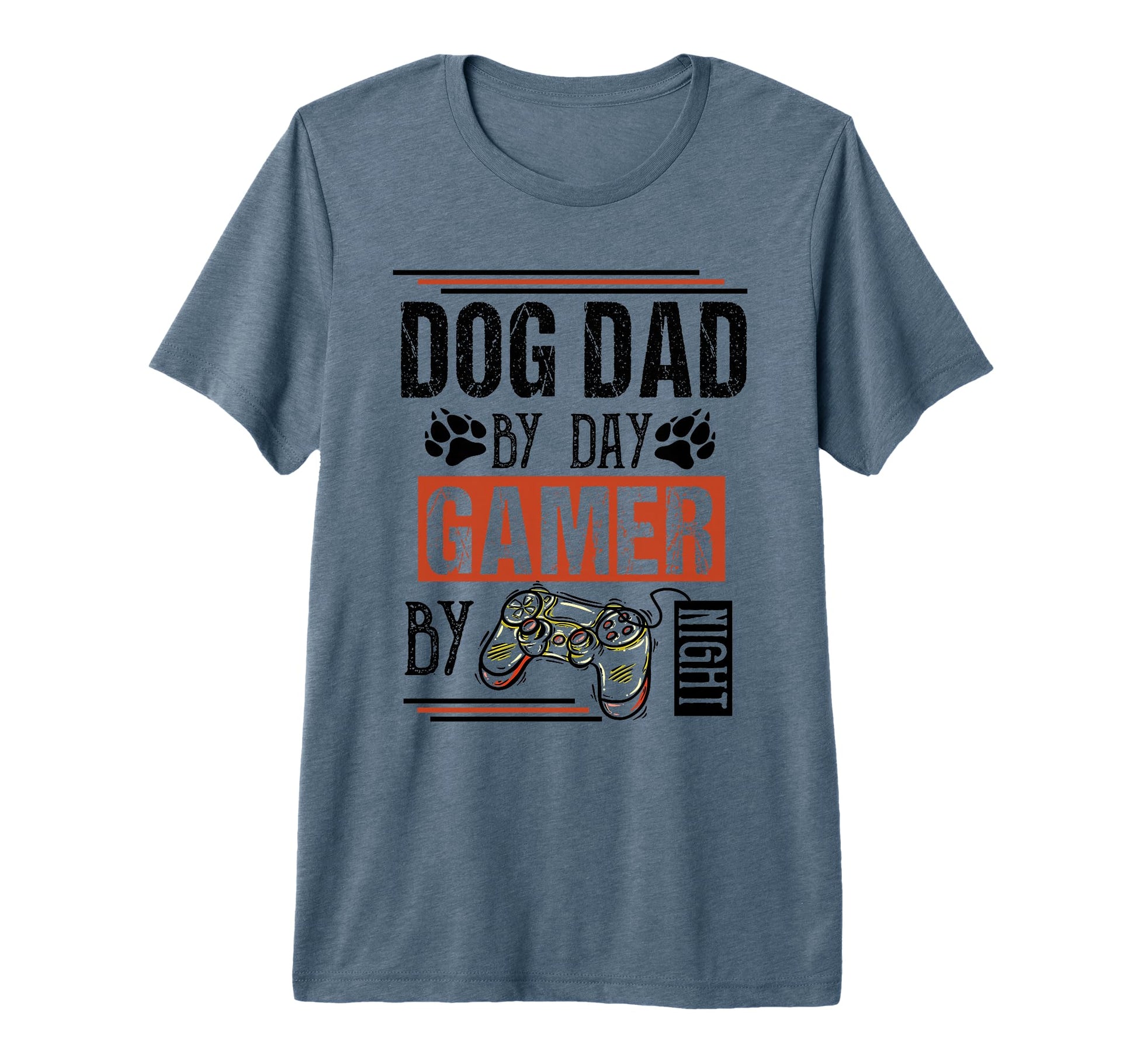 Mens Dog Dad Day Gamer Night Fathers T-Shirt - Trendy Graphic for Adults - T-Shirt, Sweatshirt, Hoodie