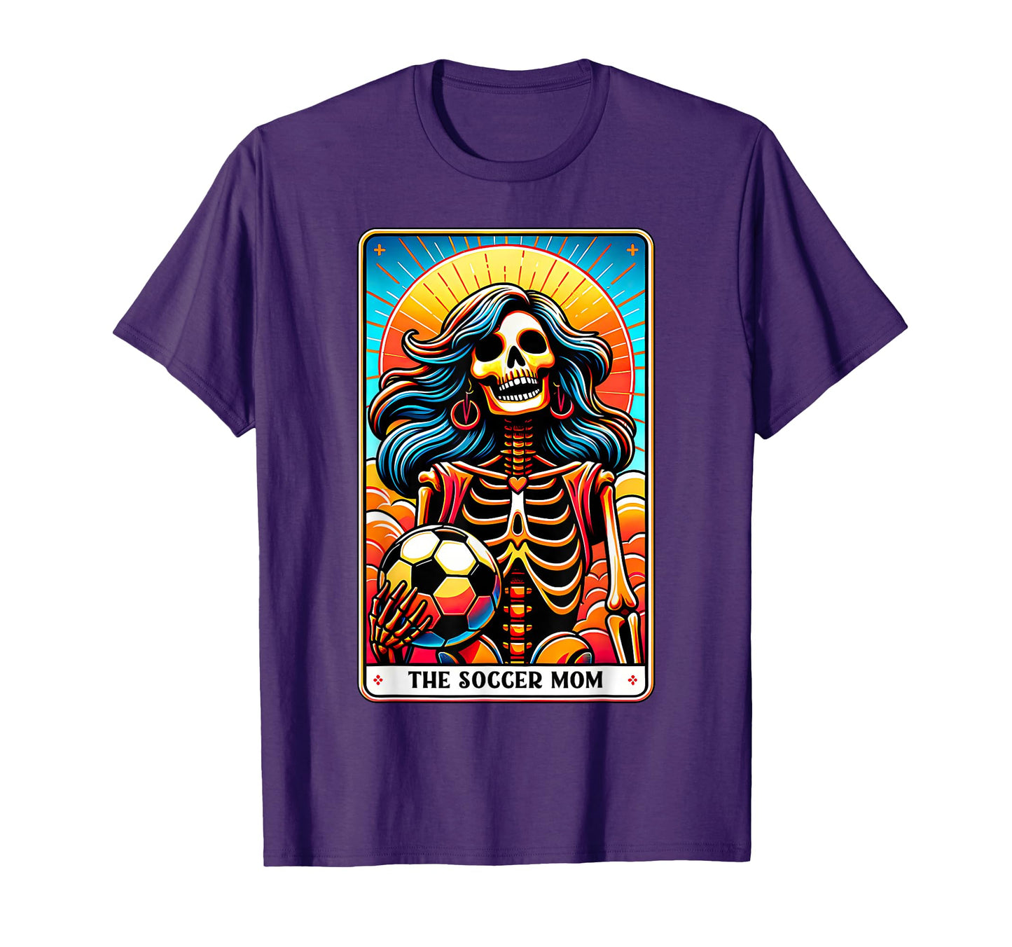 Soccer Mom Tarot Card Skeleton T-Shirt - Fun Novelty Design Men Women - T-Shirt, Sweatshirt, Hoodie