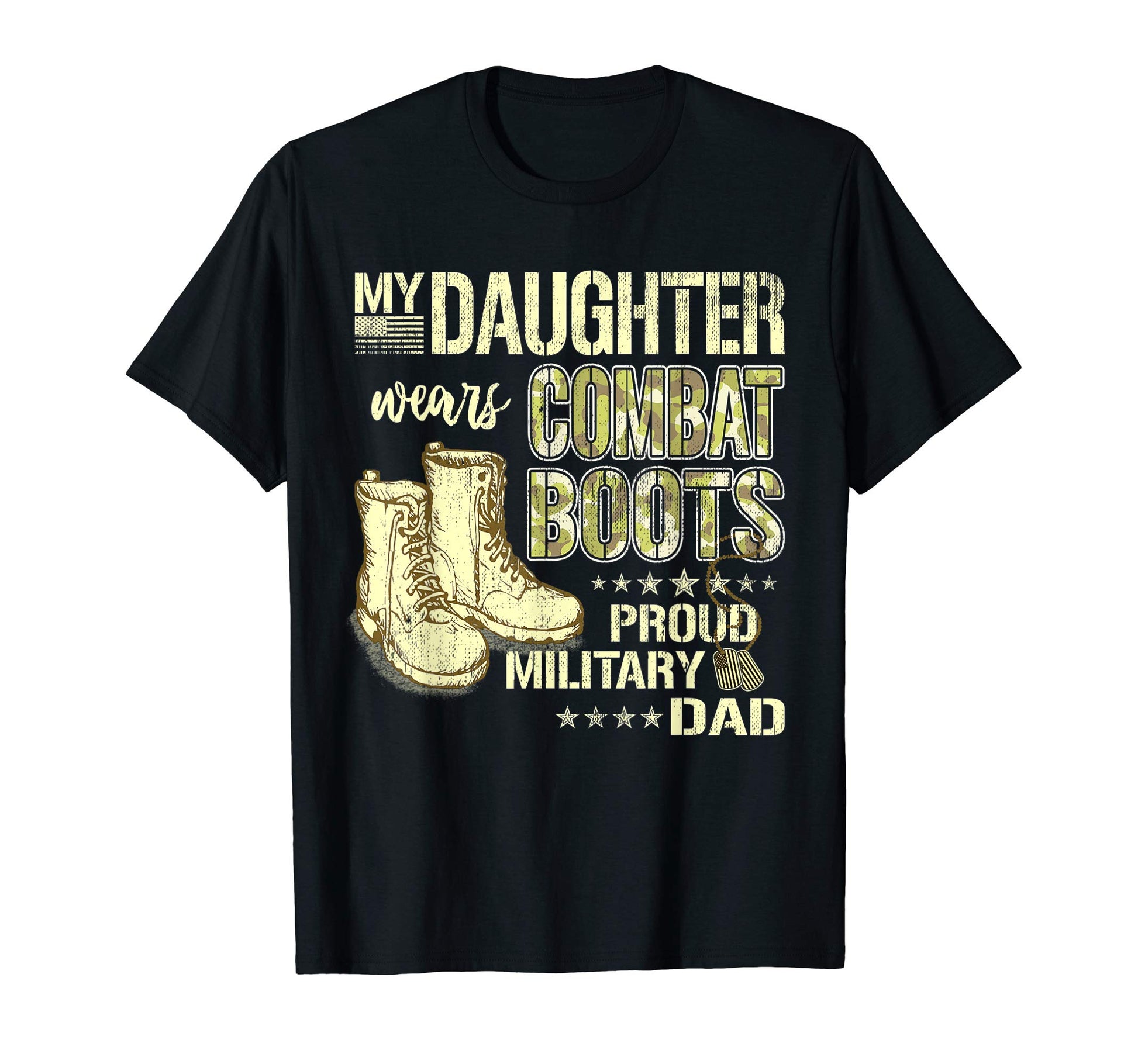 Mens My Daughter Wears Combat Boots T-Shirt - Minimalist Print Men Women - T-Shirt, Sweatshirt, Hoodie