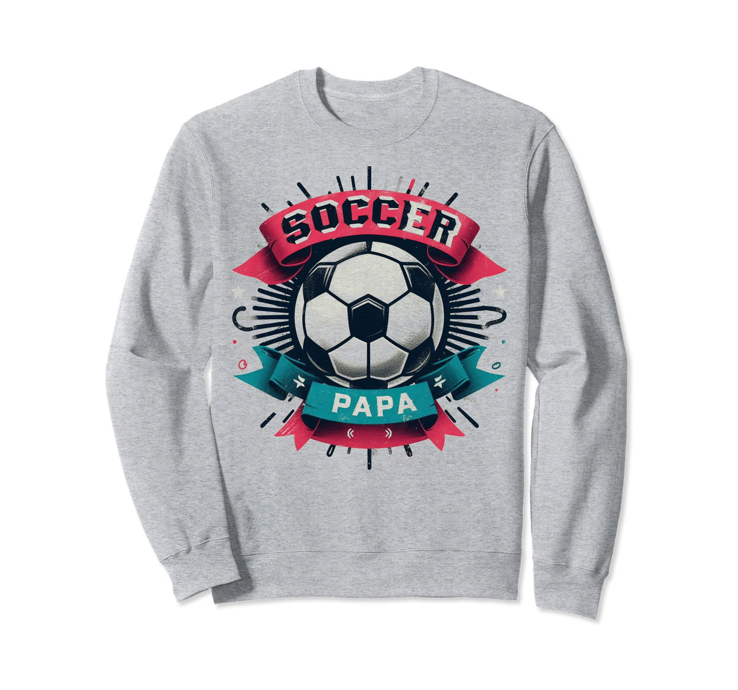 Soccer Papa Family Matching Dad Sweatshirt - Fun Novelty Design Men Women - T-Shirt, Sweatshirt, Hoodie