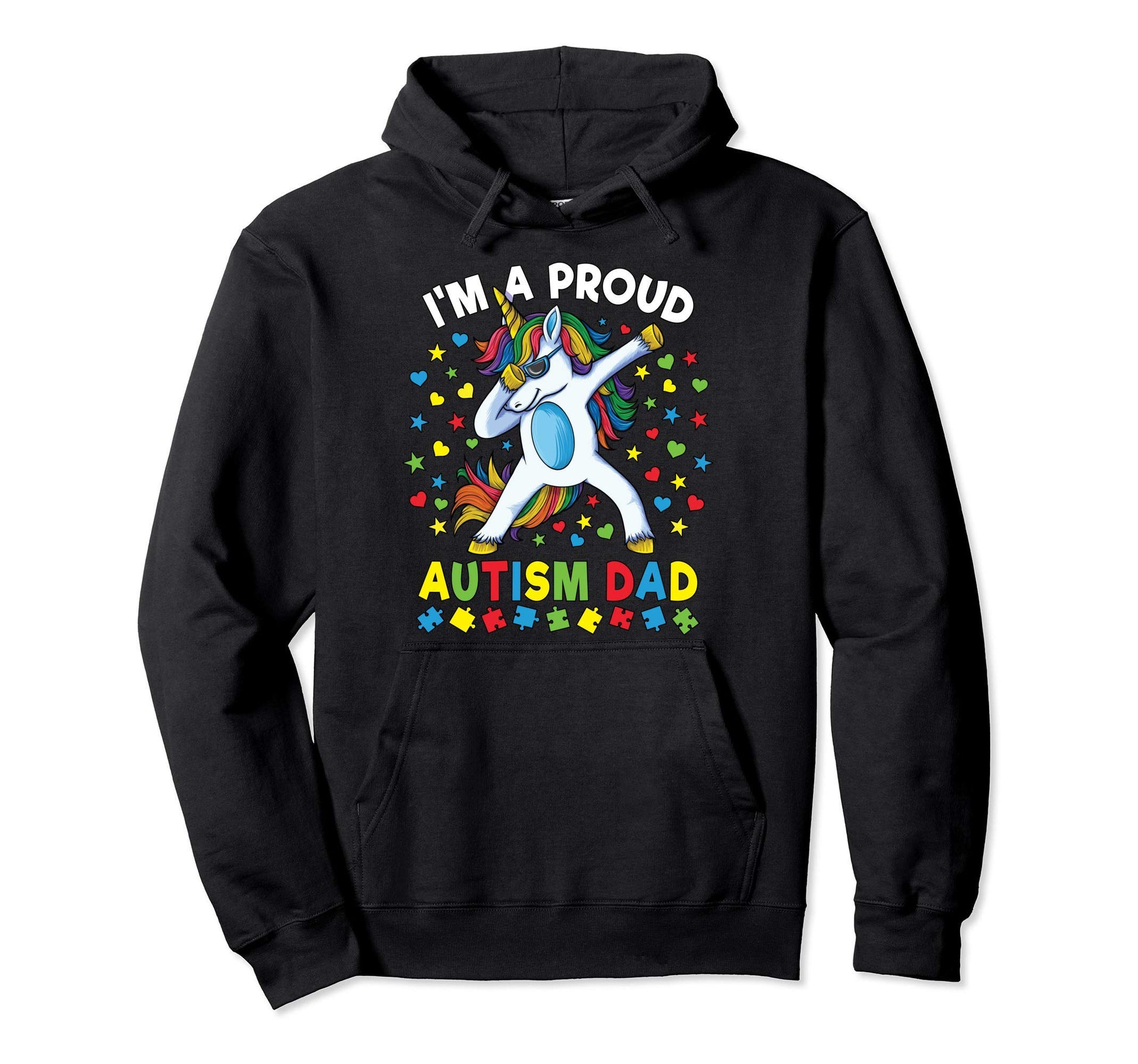 Autism Awareness Dabbing Unicorn Proud Hoodie - Custom Art Print Unisex - T-Shirt, Sweatshirt, Hoodie
