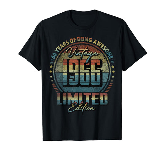 1966 60 Year Old 60Th Birthday T-Shirt - Graphic Print Men Women - T-Shirt, Sweatshirt, Hoodie