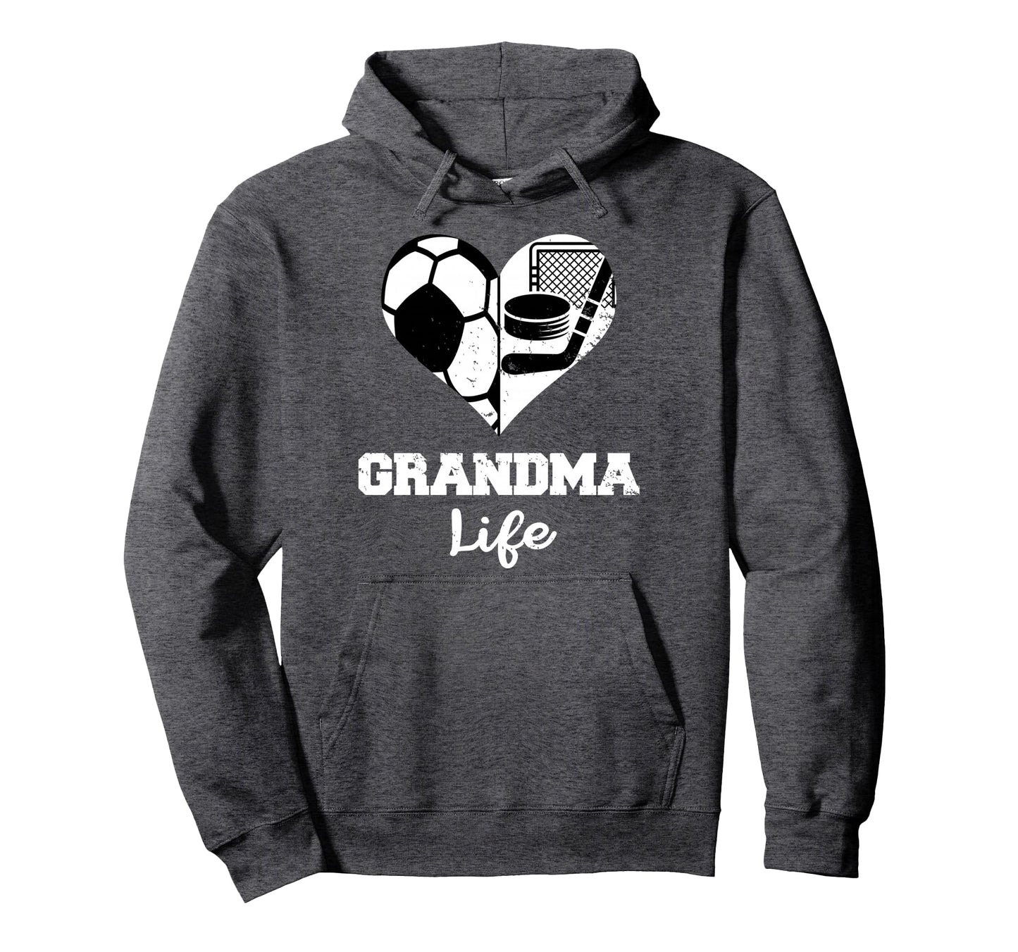Grandma Life Heart Funny Soccer Hoodie - Streetwear Style for Adults - T-Shirt, Sweatshirt, Hoodie
