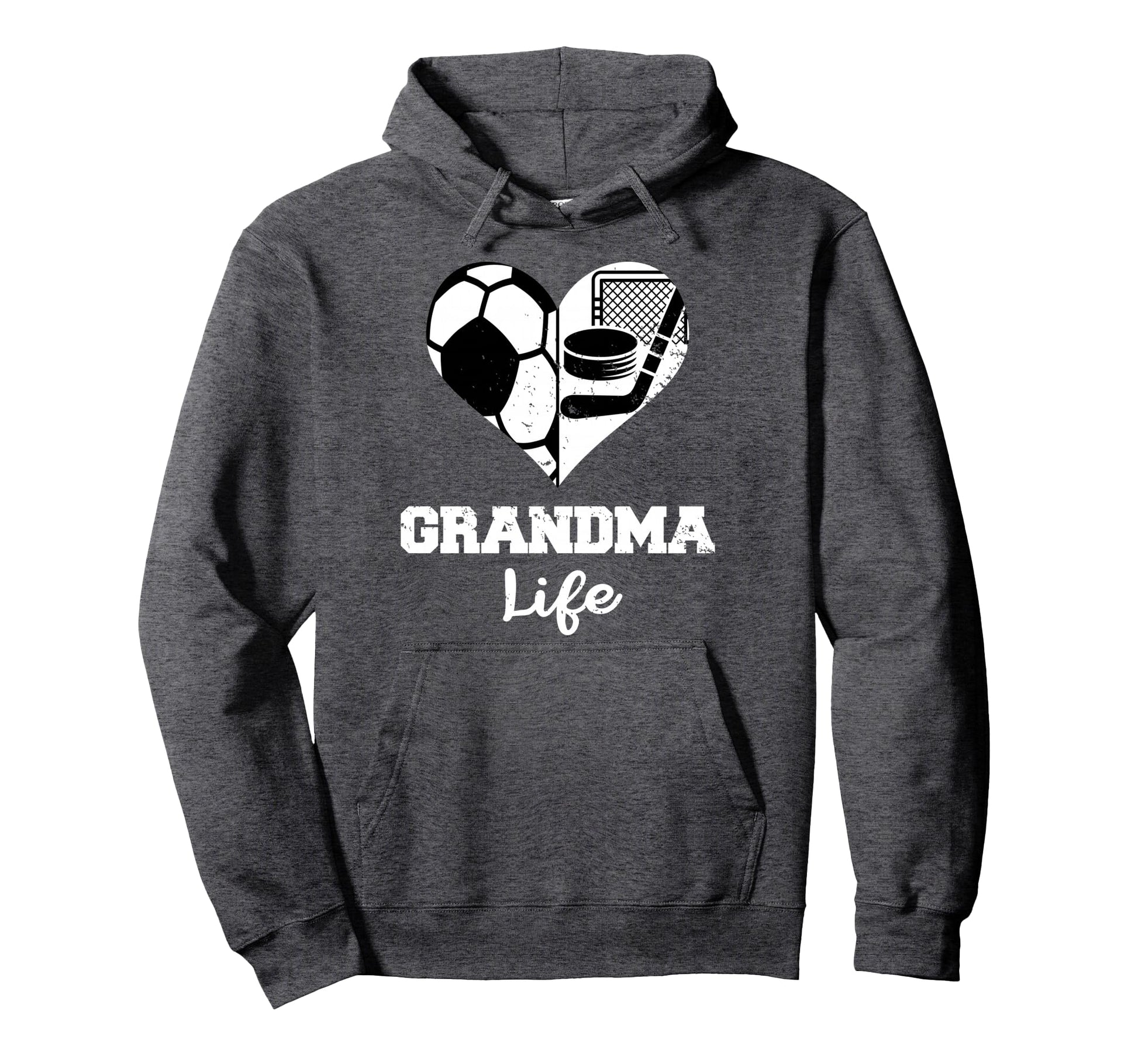 Grandma Life Heart Funny Soccer Hoodie - Streetwear Style for Adults - T-Shirt, Sweatshirt, Hoodie