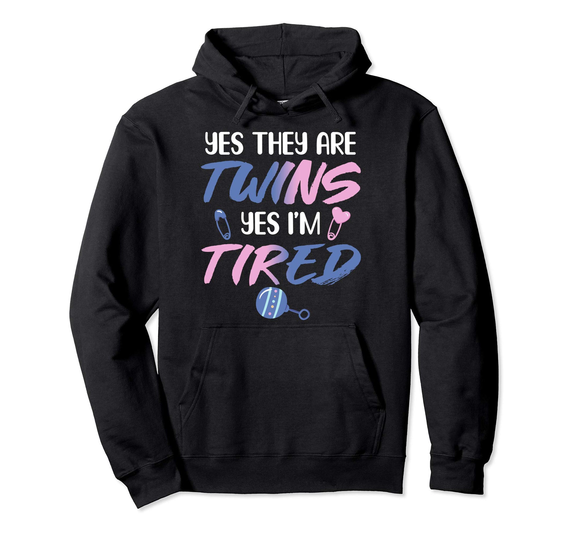 Funny Yes They Are Twins Yes Im Tired Hoodie - Custom Art Print Unisex - T-Shirt, Sweatshirt, Hoodie