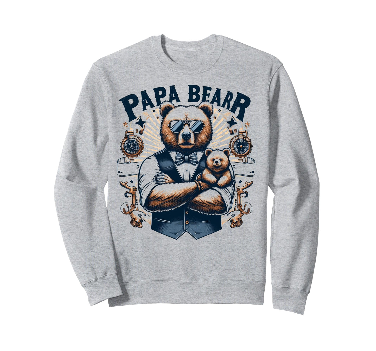 Papa Bear Funny Mechanic Bears Sweatshirt - Unique Graphic Men Women - T-Shirt, Sweatshirt, Hoodie