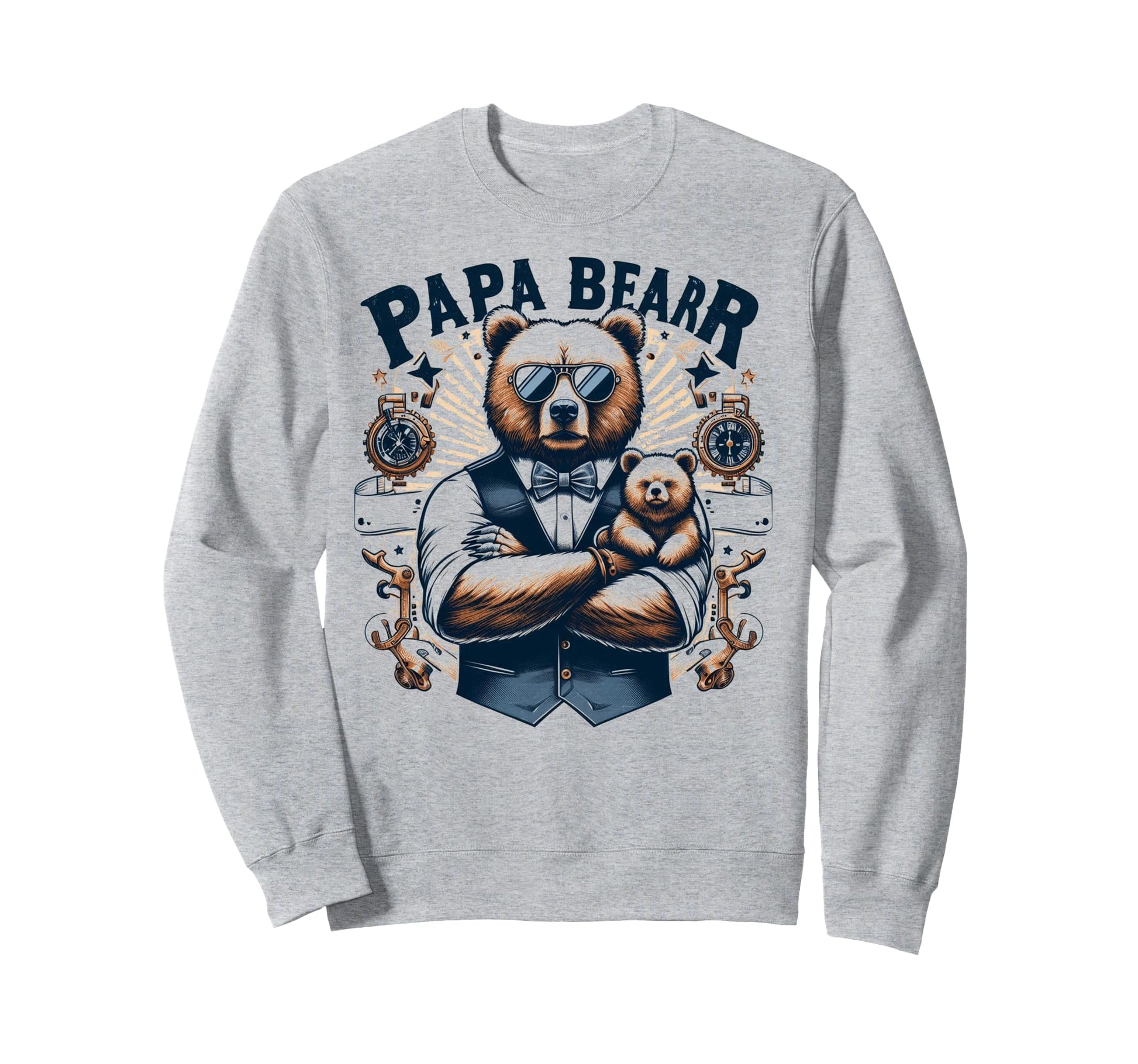 Papa Bear Funny Mechanic Bears Sweatshirt - Unique Graphic Men Women - T-Shirt, Sweatshirt, Hoodie
