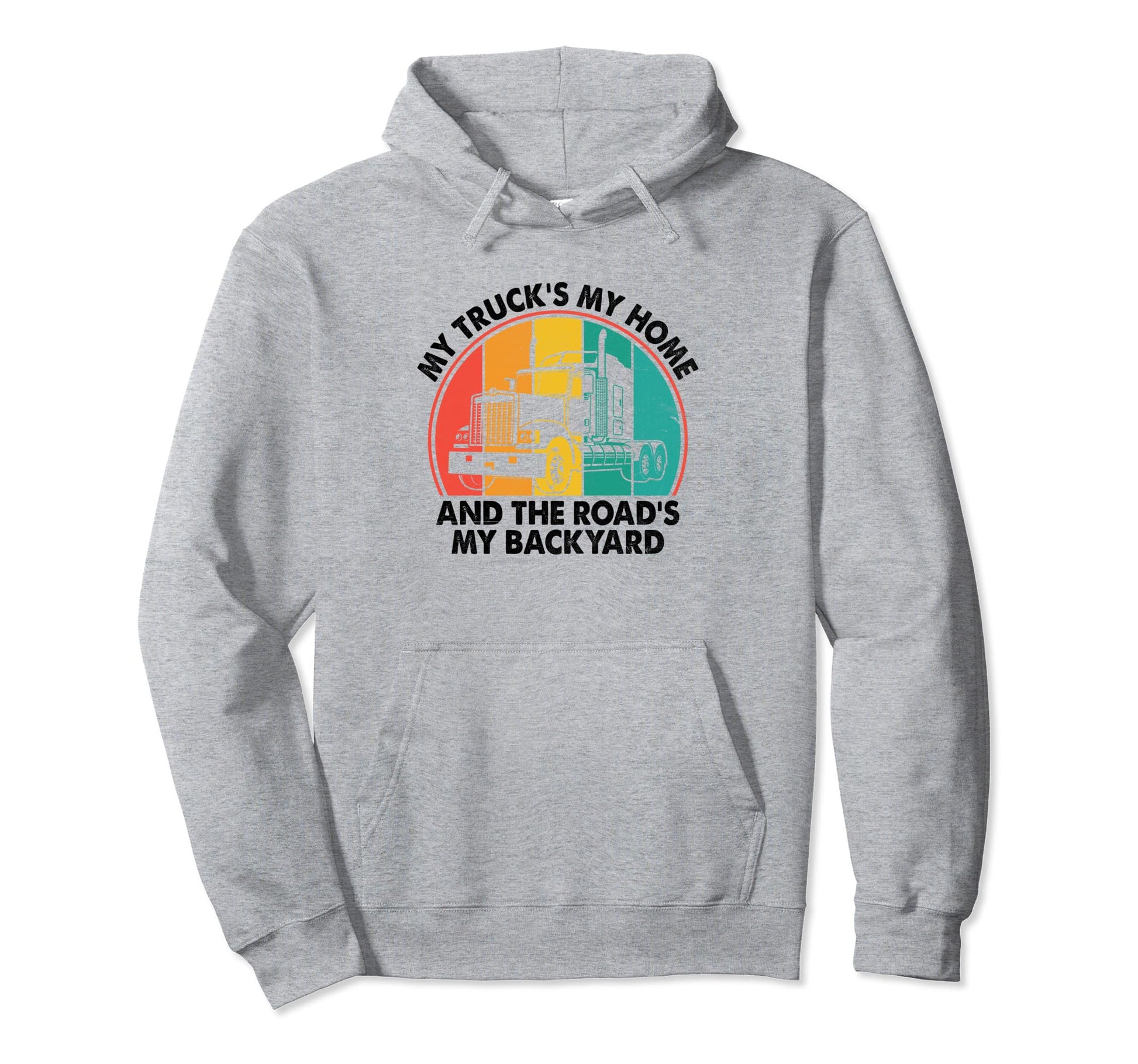 Trucker Driving Dad Trucker Father Truck Hoodie - Graphic Print for Adults - T-Shirt, Sweatshirt, Hoodie