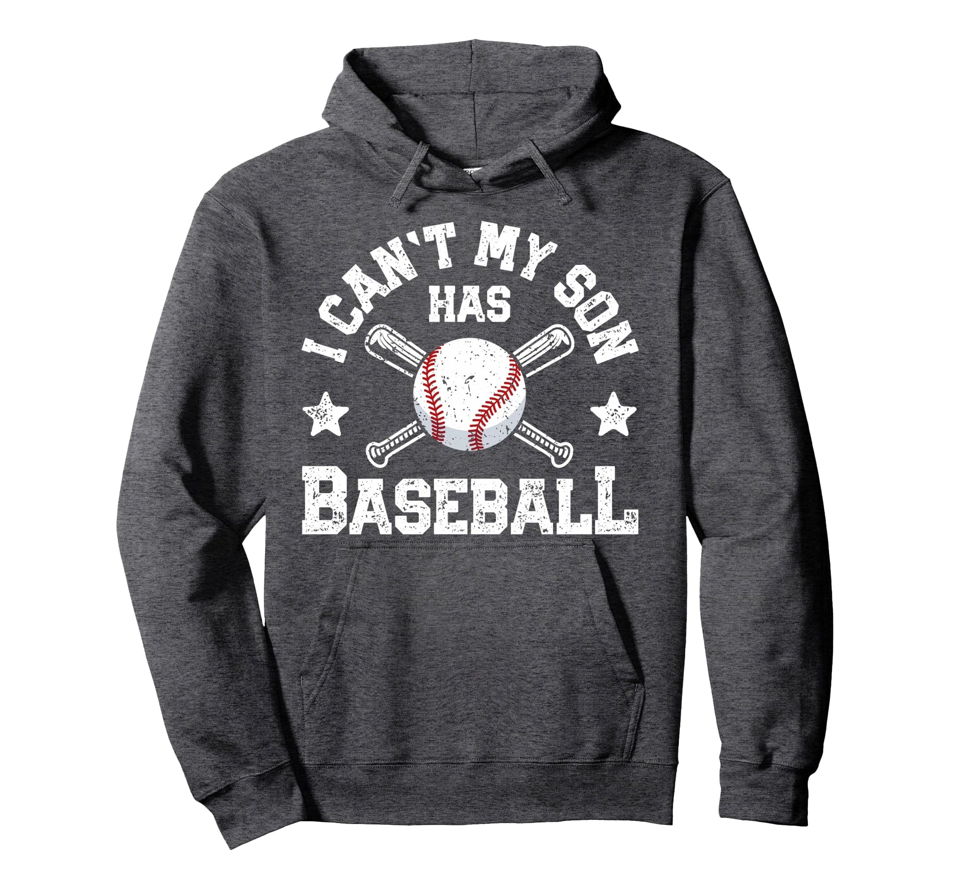 I Cant My Son Has Baseball Mom Catcher Hoodie - Minimalist Print for Adults - T-Shirt, Sweatshirt, Hoodie