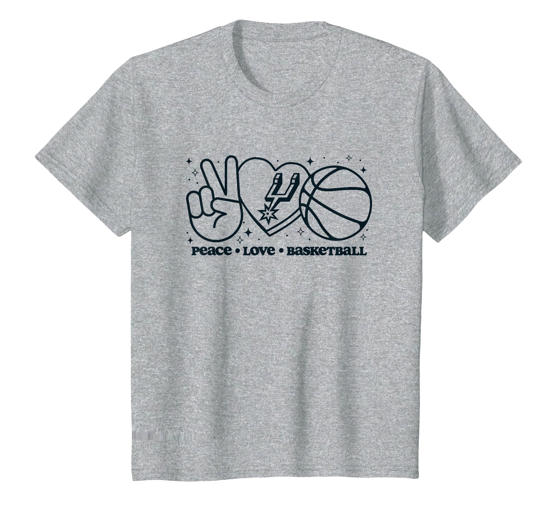 Nba San Antonio Spurs Peace Love T-Shirt - Trendy Graphic for Adults - T-Shirt, Sweatshirt, Hoodie