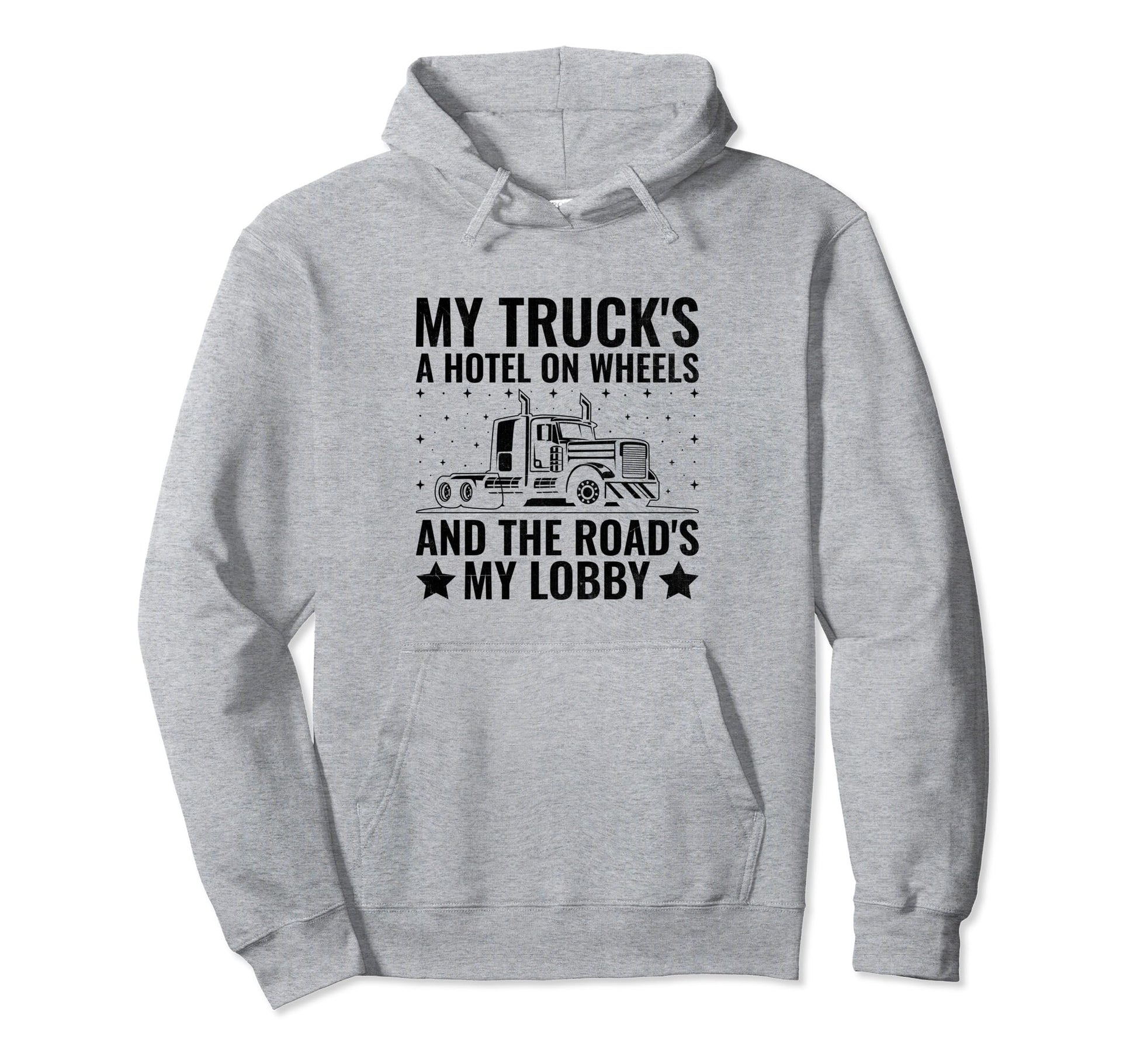 Trucker Driving Dad Trucker Father Hoodie - Minimalist Print Men Women - T-Shirt, Sweatshirt, Hoodie
