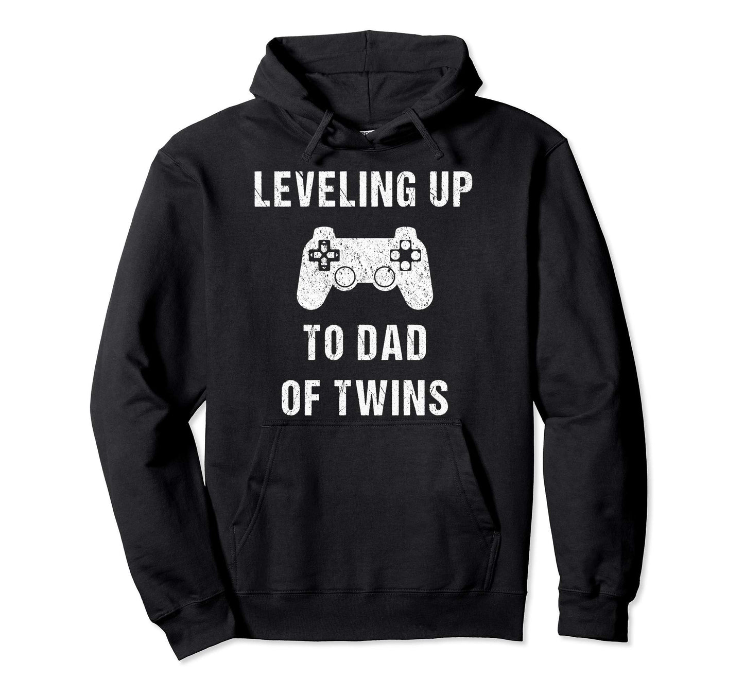Leveling Up To Dad Twins Gift Hoodie - Casual Everyday Wear Unisex - T-Shirt, Sweatshirt, Hoodie