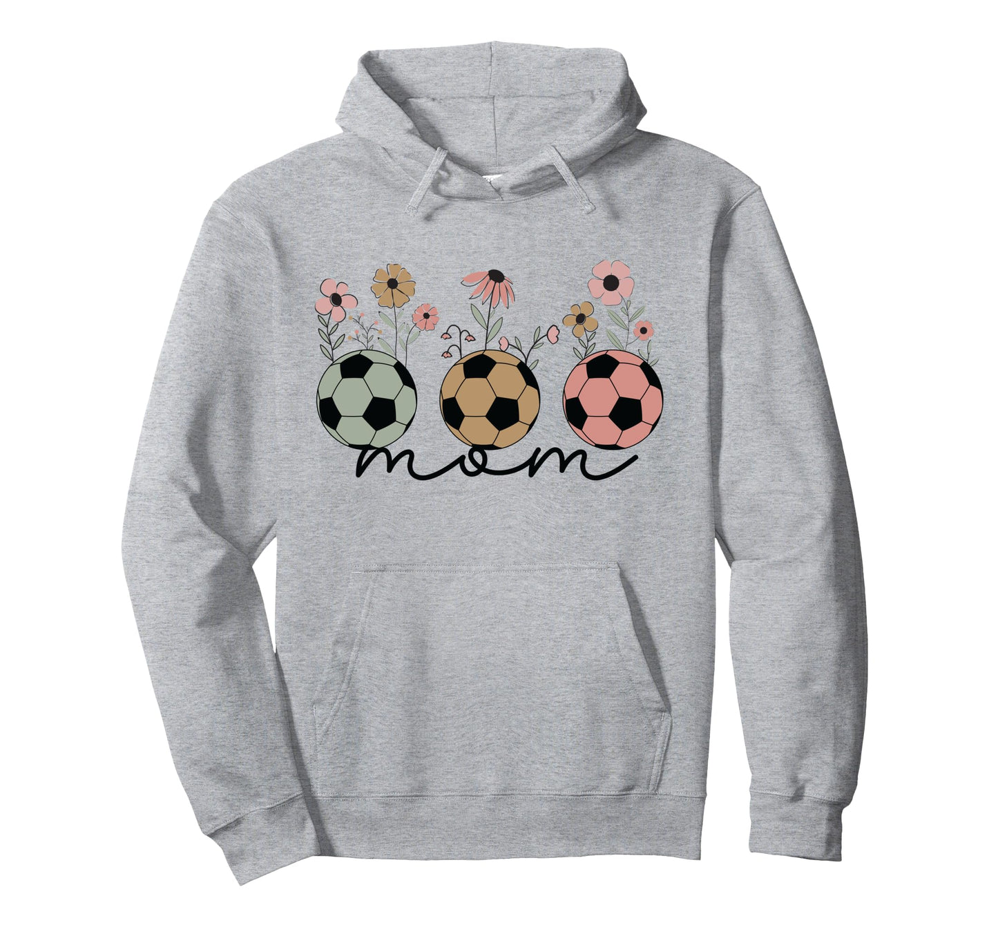 Soccer Mom Mama Wildflower Floral Hoodie - Fun Novelty Design Men Women - T-Shirt, Sweatshirt, Hoodie
