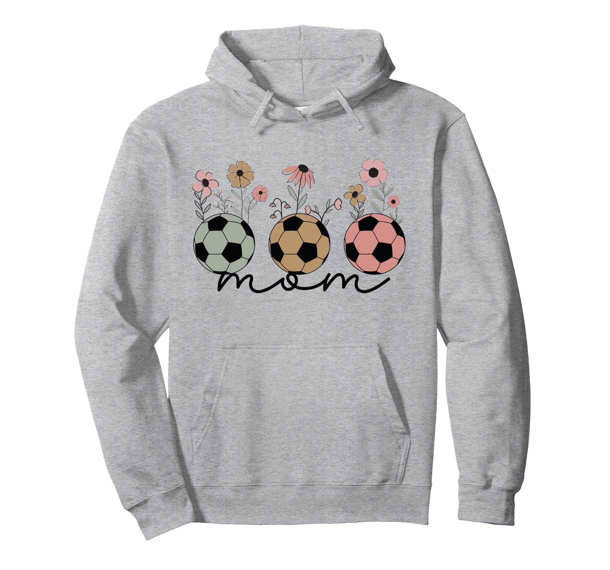 Soccer Mom Mama Wildflower Floral Hoodie - Fun Novelty Design Men Women - T-Shirt, Sweatshirt, Hoodie