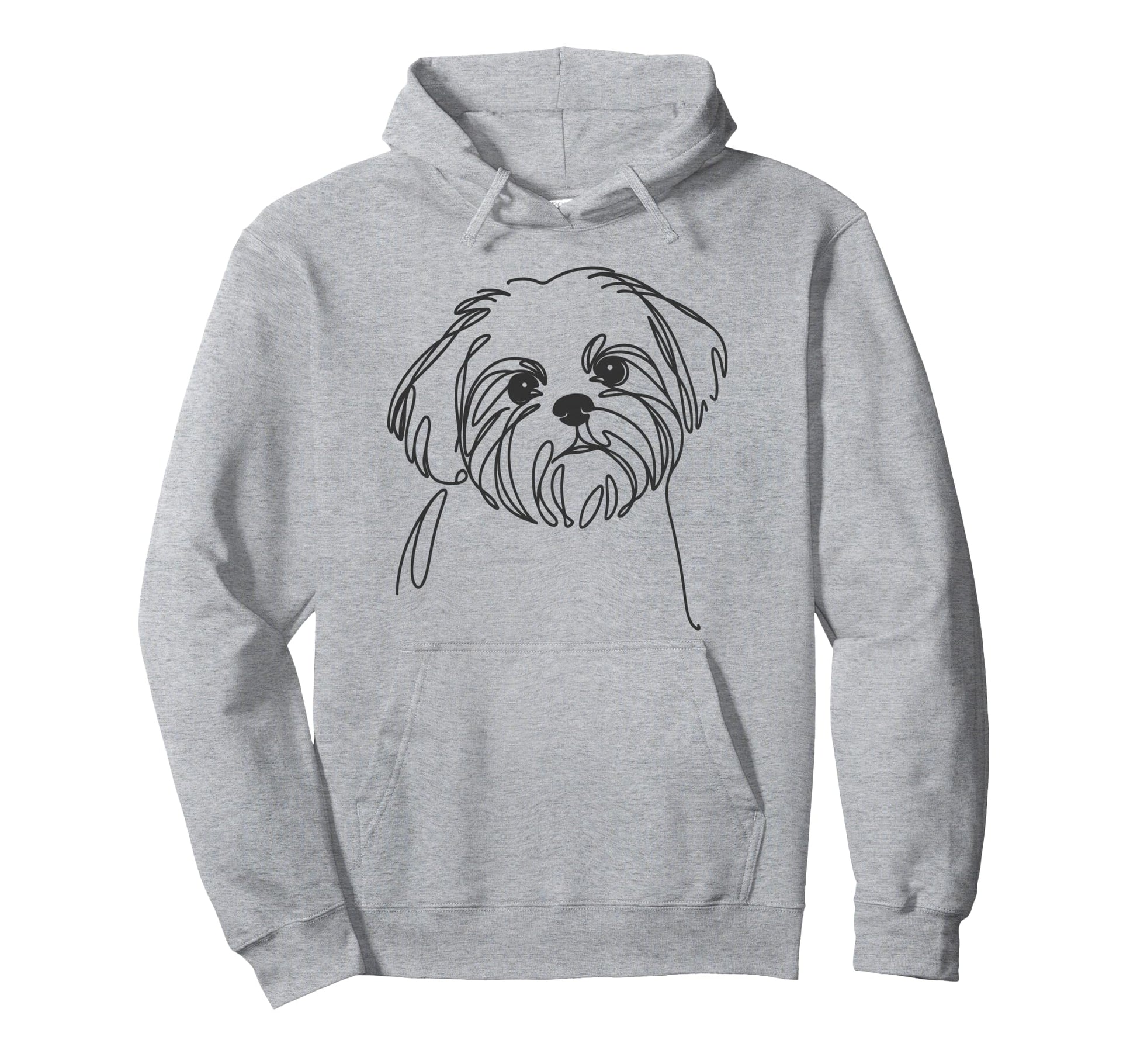Line Art Dad Mom Dog Shih Tzu Hoodie - Graphic Print for Adults - T-Shirt, Sweatshirt, Hoodie