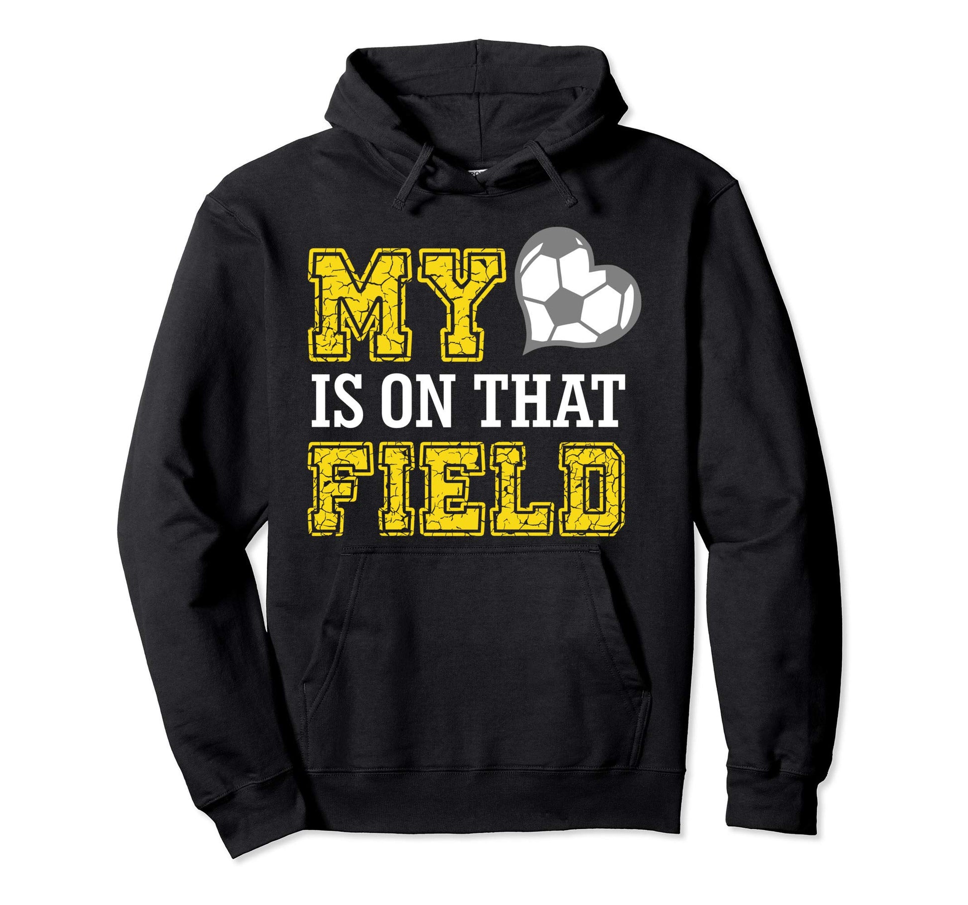 My Heart Is That Field Soccer Ball Mom Hoodie - Graphic Print Men Women - T-Shirt, Sweatshirt, Hoodie
