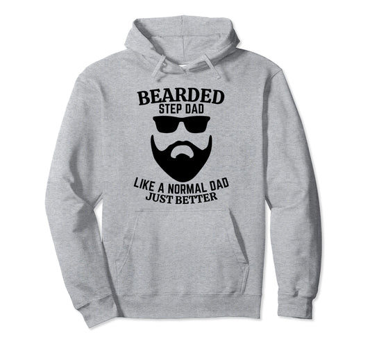 Bearded Dad Mens Beard Funny Superhero Hoodie - Unique Graphic Unisex - T-Shirt, Sweatshirt, Hoodie