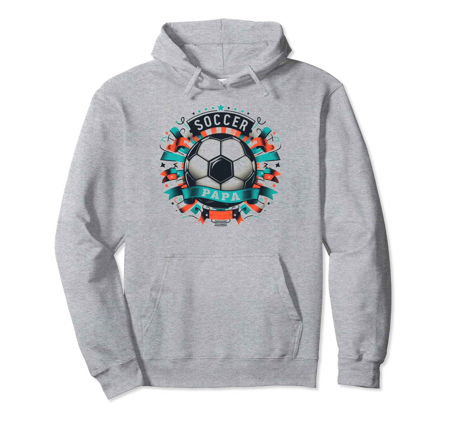 Soccer Papa Family Matching Dad Fathers Hoodie - Novelty Apparel Men Women - T-Shirt, Sweatshirt, Hoodie