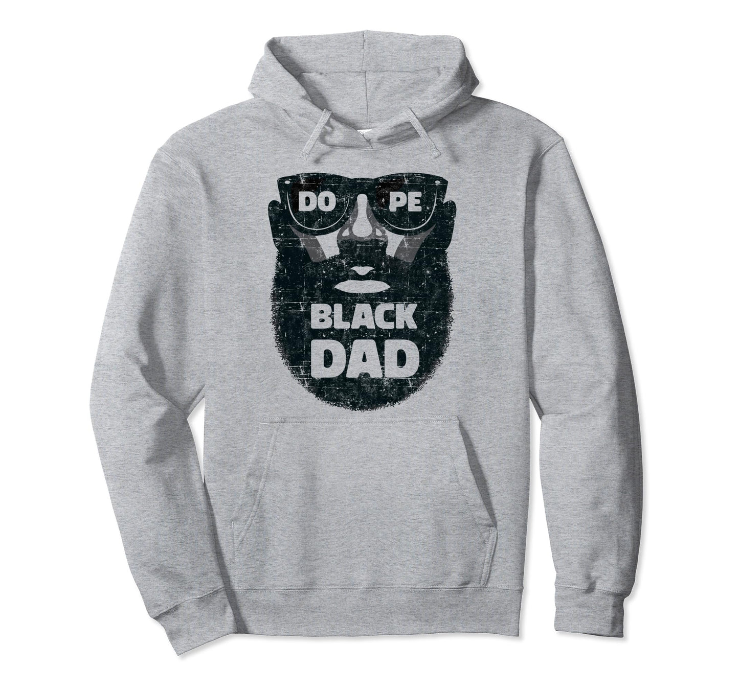 Bearded Black Dad Fathers Day Bearded Daddy Hoodie - Trendy Graphic Unisex - T-Shirt, Sweatshirt, Hoodie