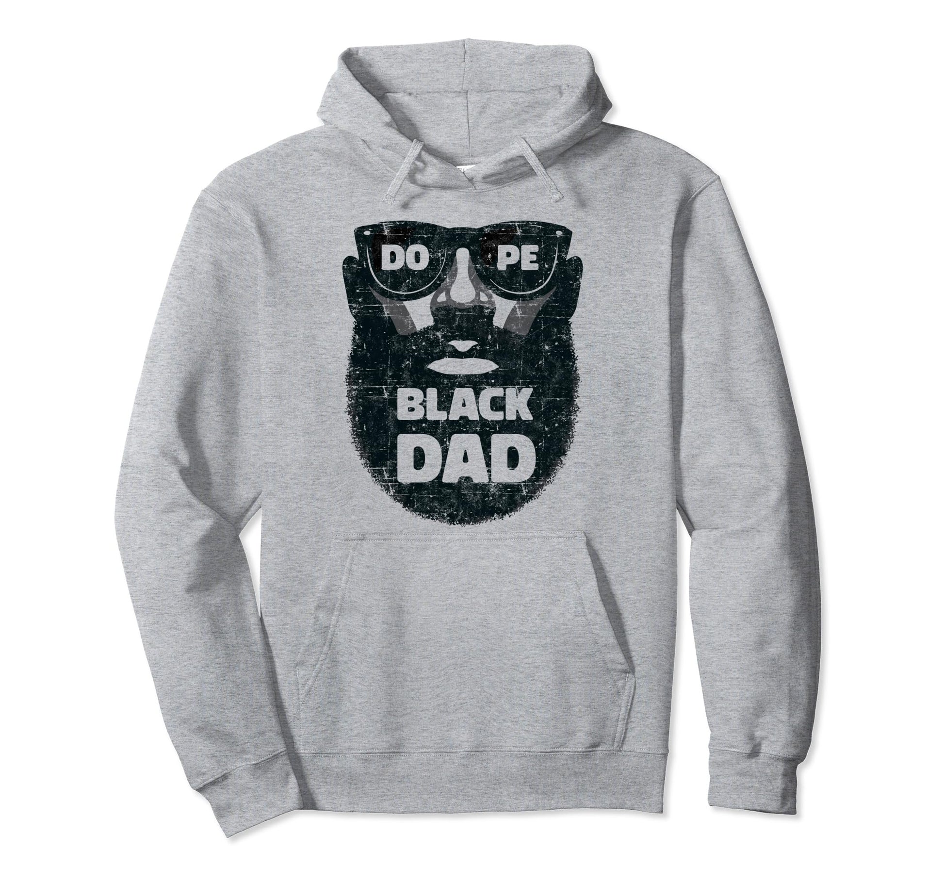 Bearded Black Dad Fathers Day Bearded Daddy Hoodie - Trendy Graphic Unisex - T-Shirt, Sweatshirt, Hoodie