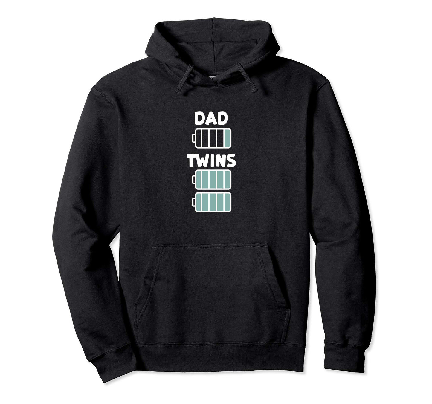 Dad Low Energy Twins Full Battery Hoodie - Casual Everyday Wear Unisex - T-Shirt, Sweatshirt, Hoodie